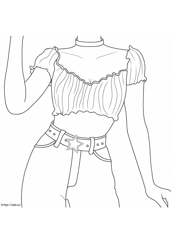 Fashion Top coloring page