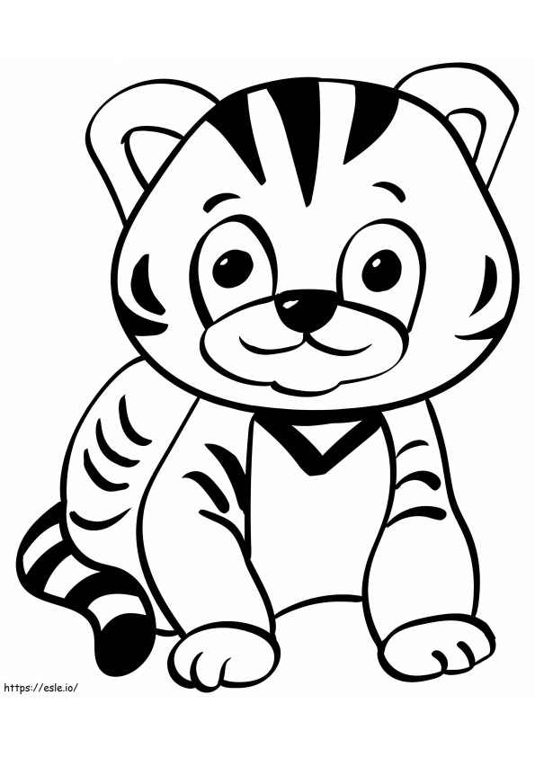 Coloriage Cub tigre 858X1024 à imprimer dessin