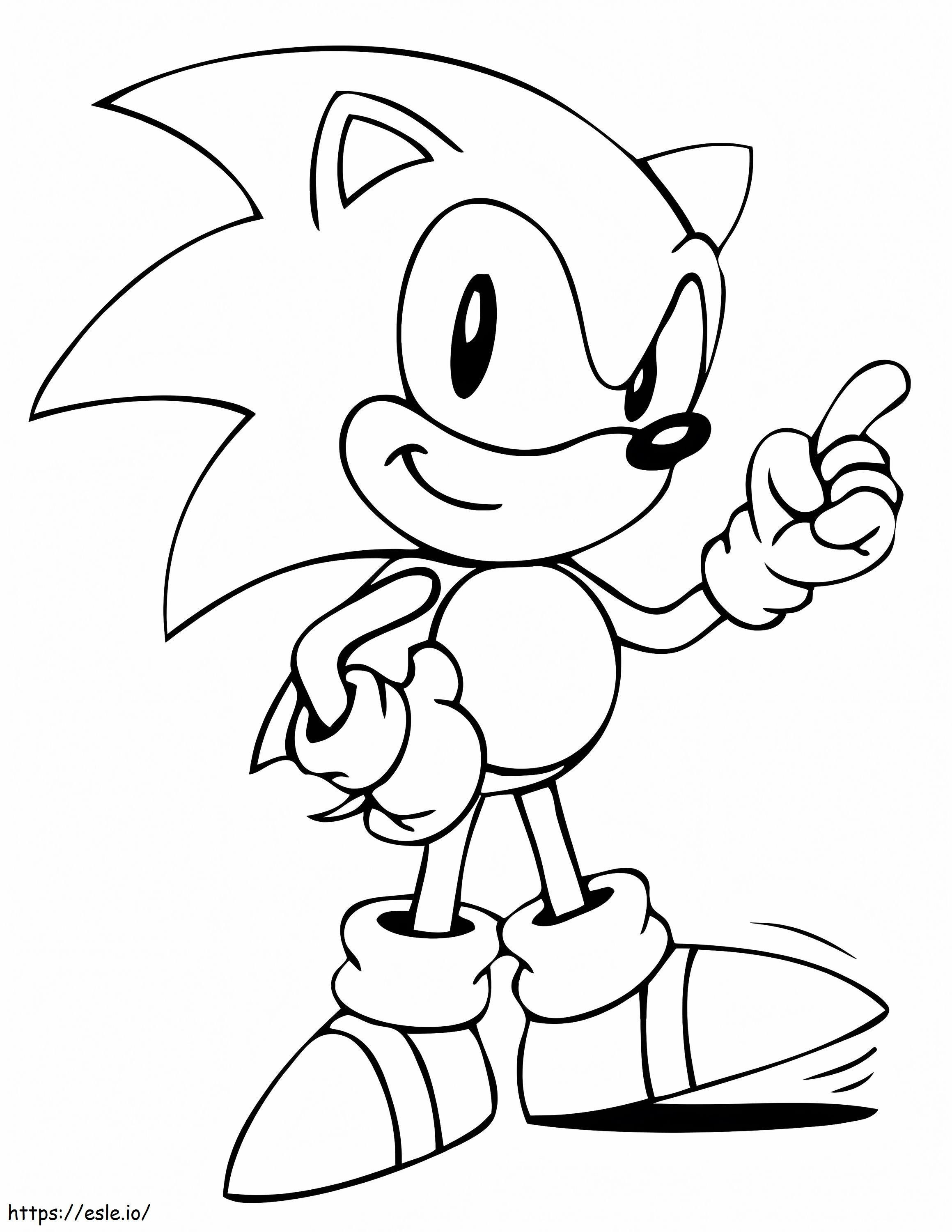 Popular Sonic coloring page