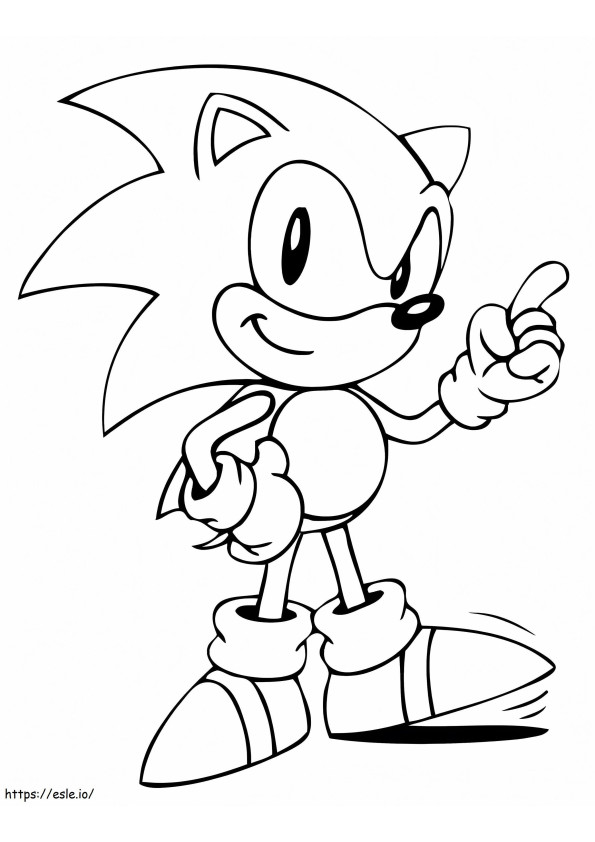 Popular Sonic coloring page