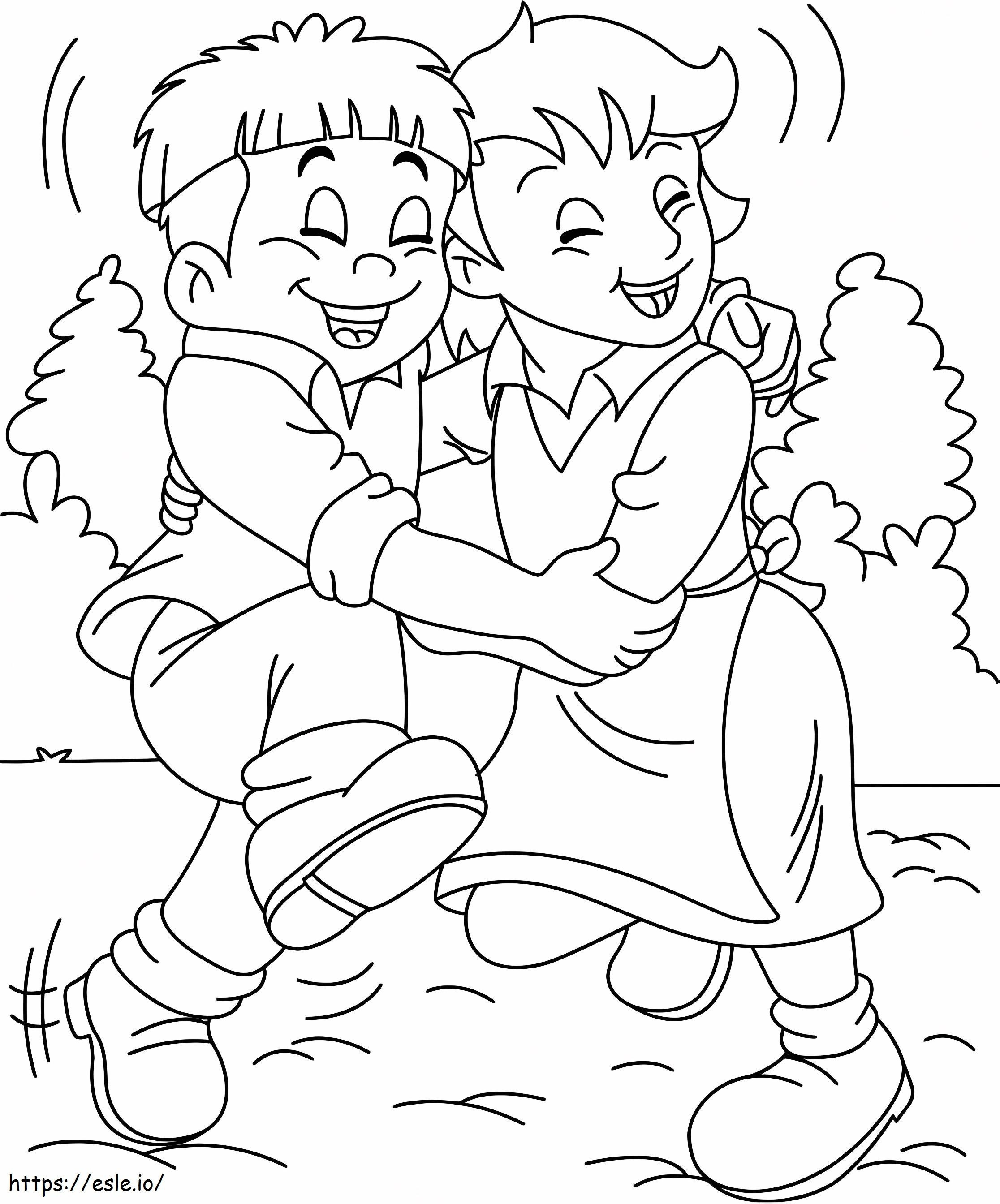 Awesome Friendship coloring page