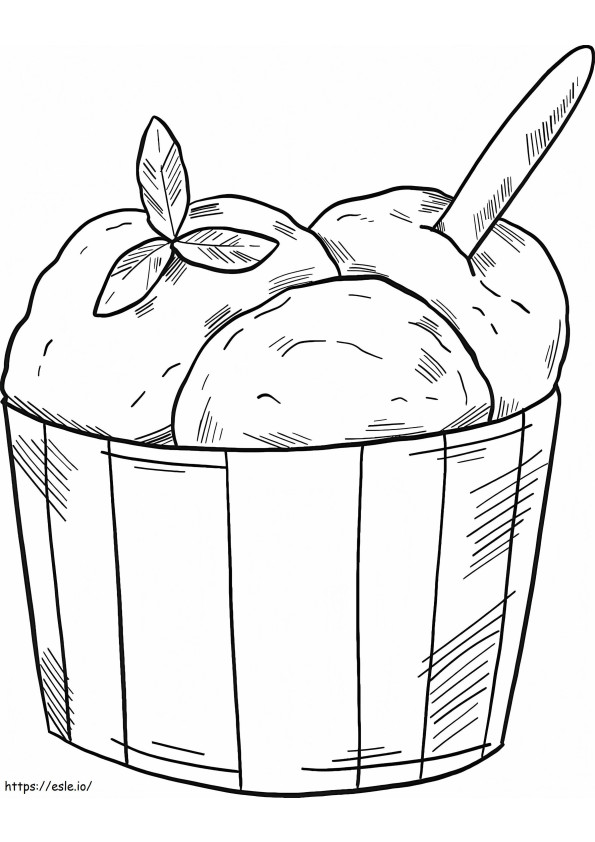 Free Ice Cream Sundae coloring page