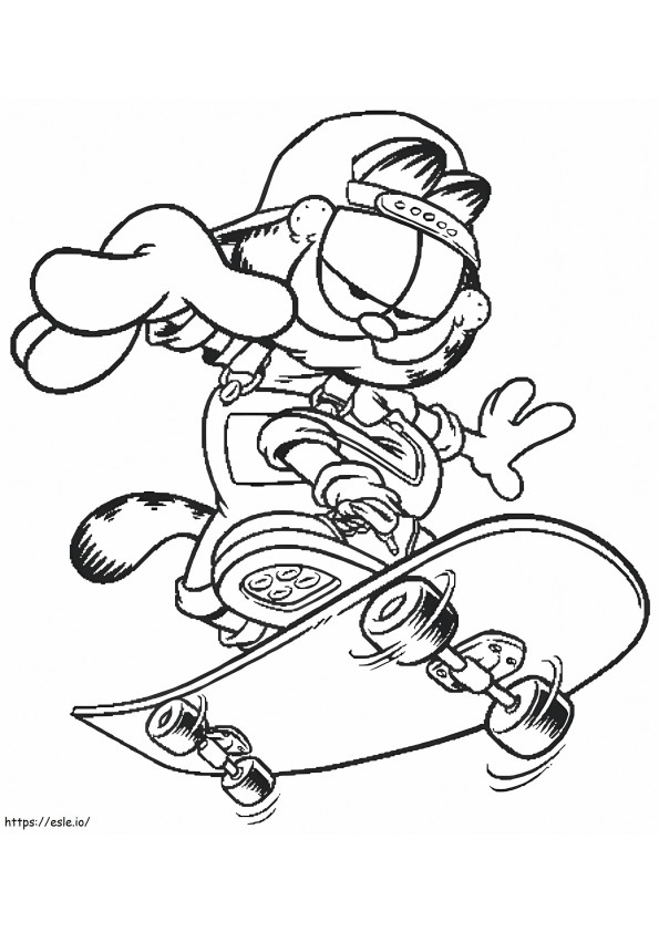 Coloriage Garfield à imprimer dessin