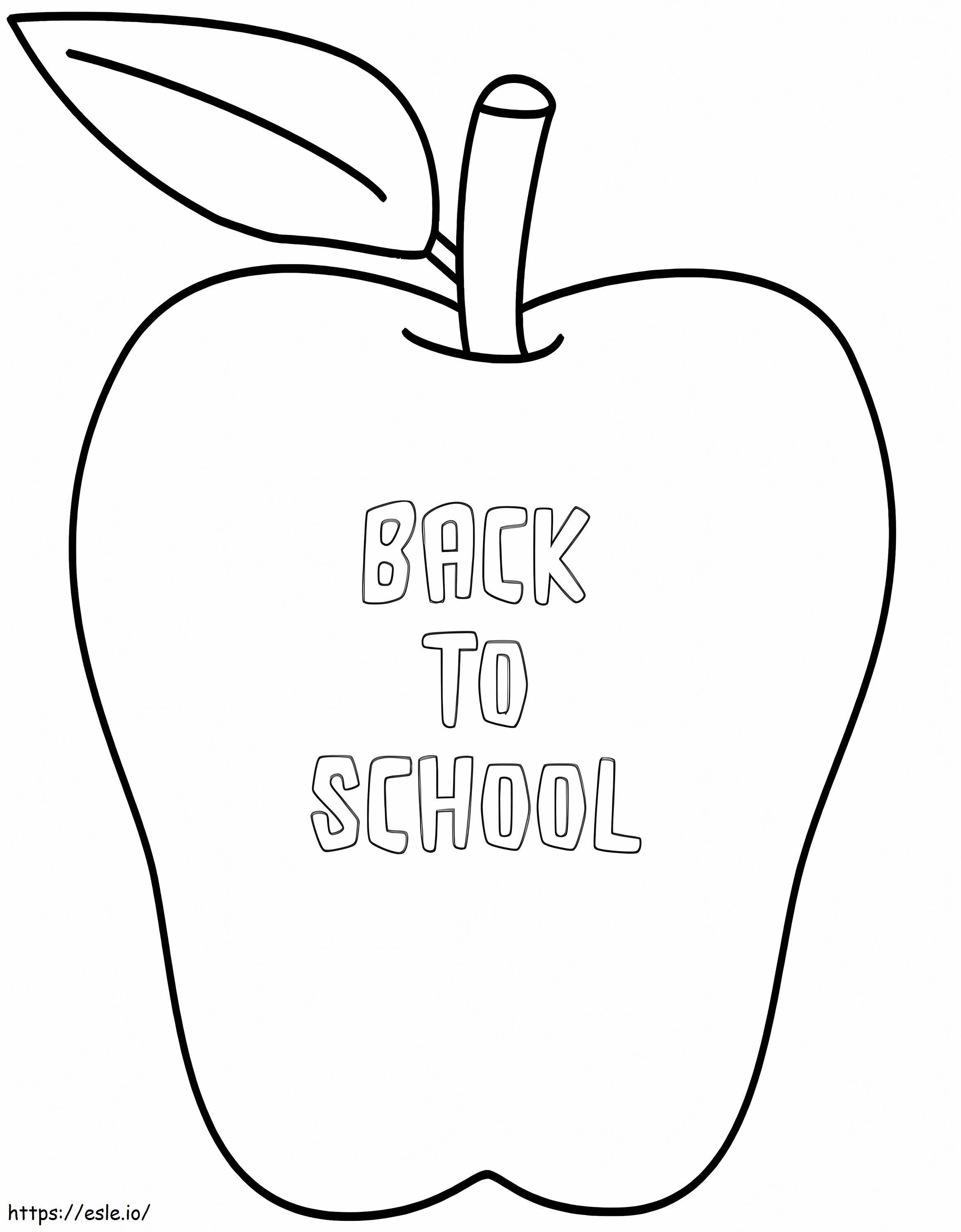 Apple Zurück zur Schule 2 ausmalbilder