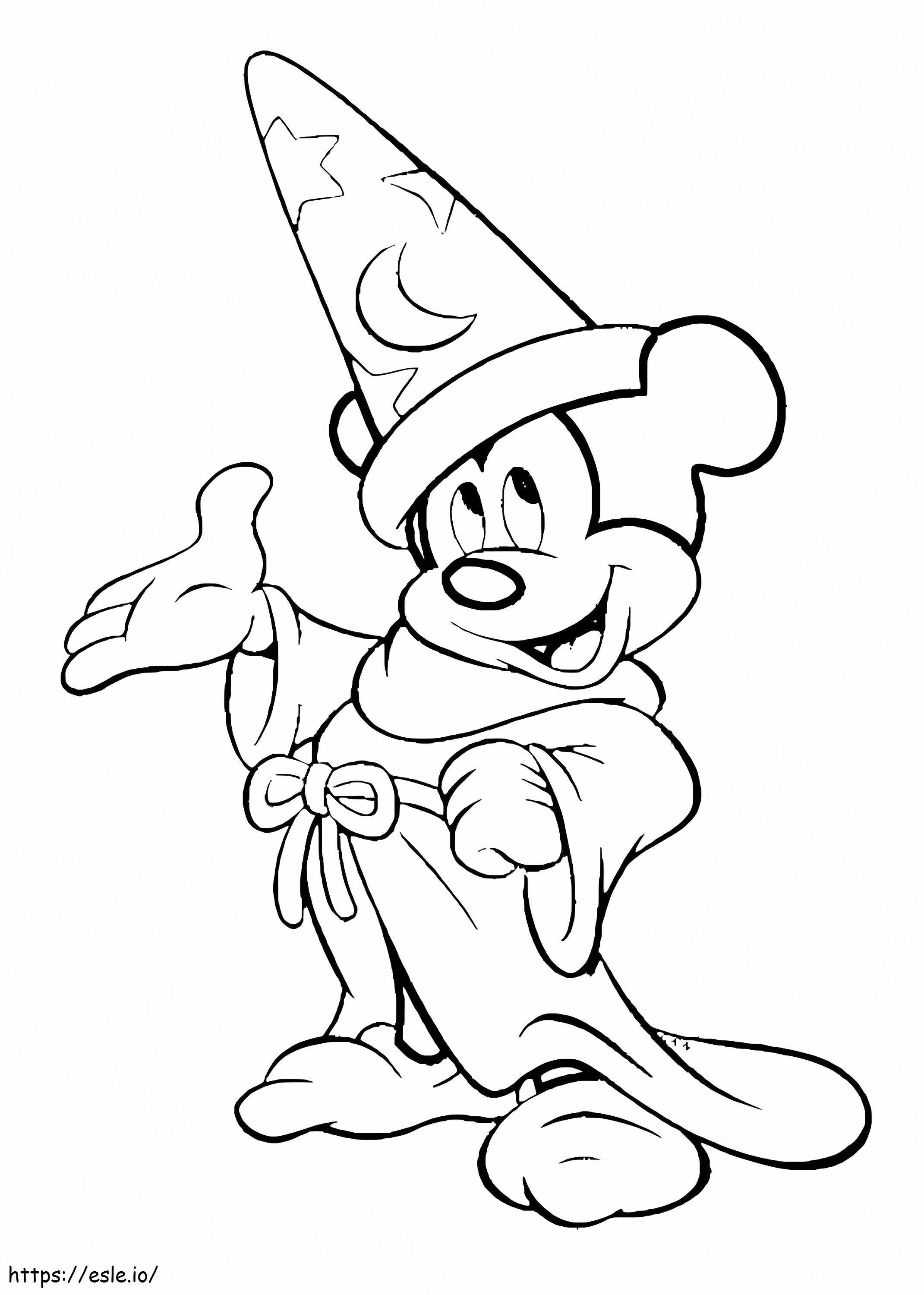 Coloriage Mickey le sorcier à imprimer dessin