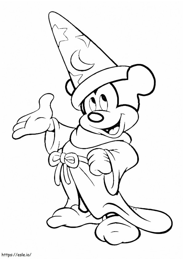 Büyücü Mickey boyama