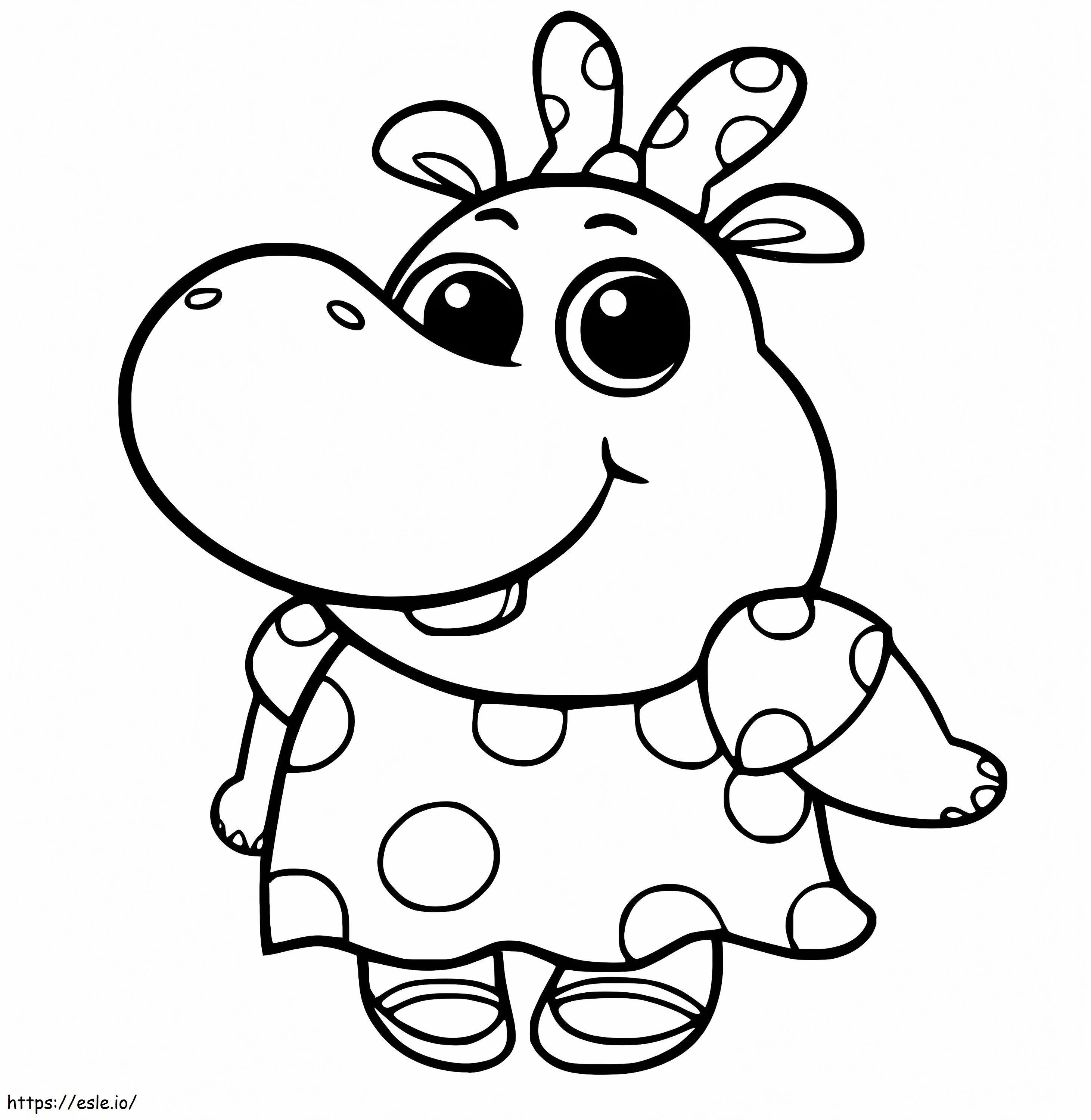Henrietta hipopótamo para colorir