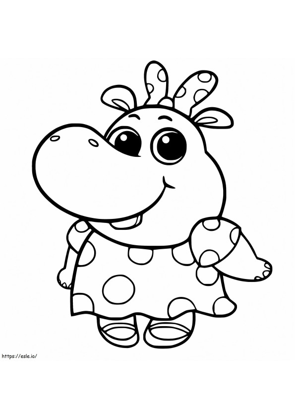 Henrietta hipopótamo para colorear