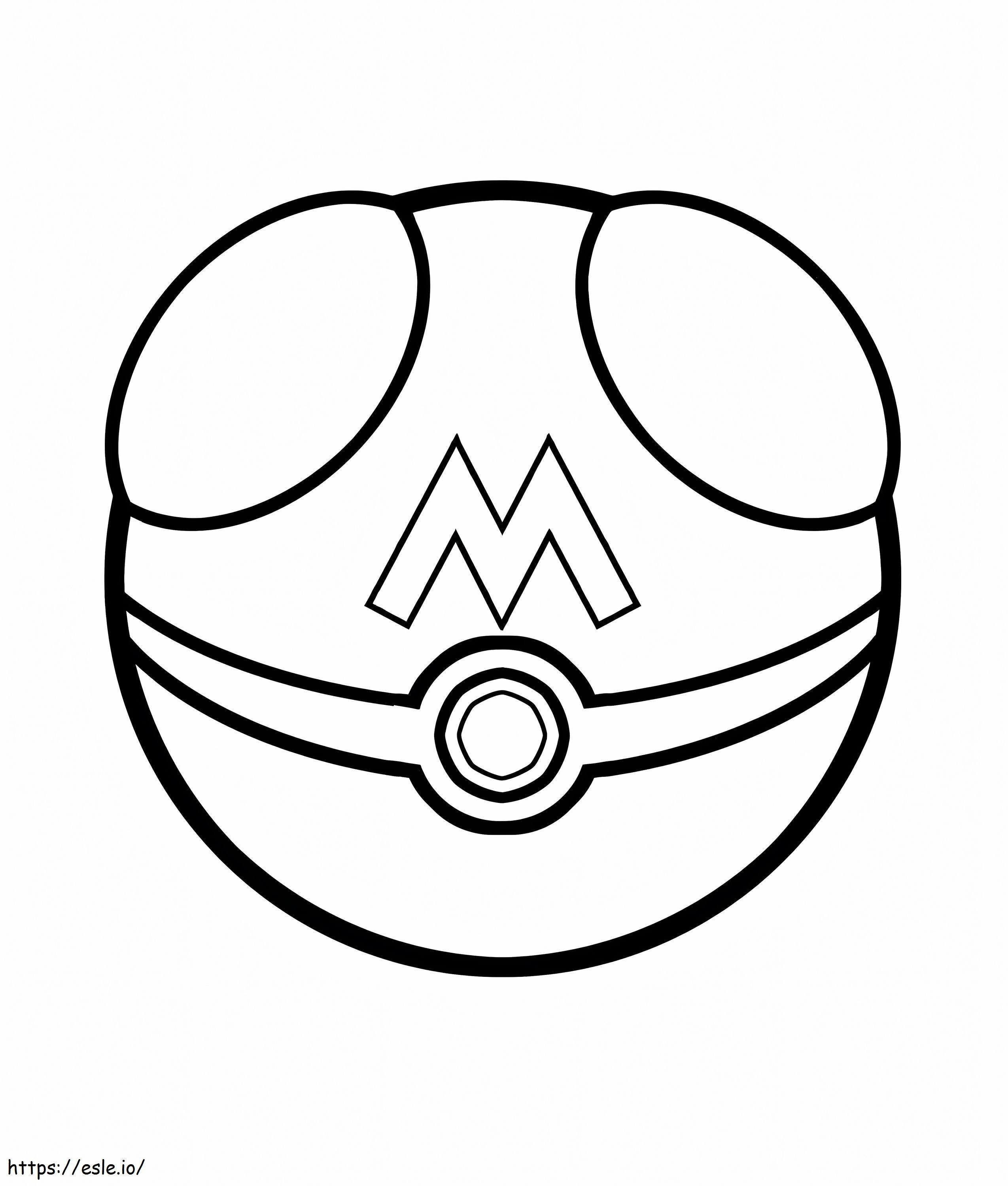Coloriage Pokéball Abeille à imprimer dessin