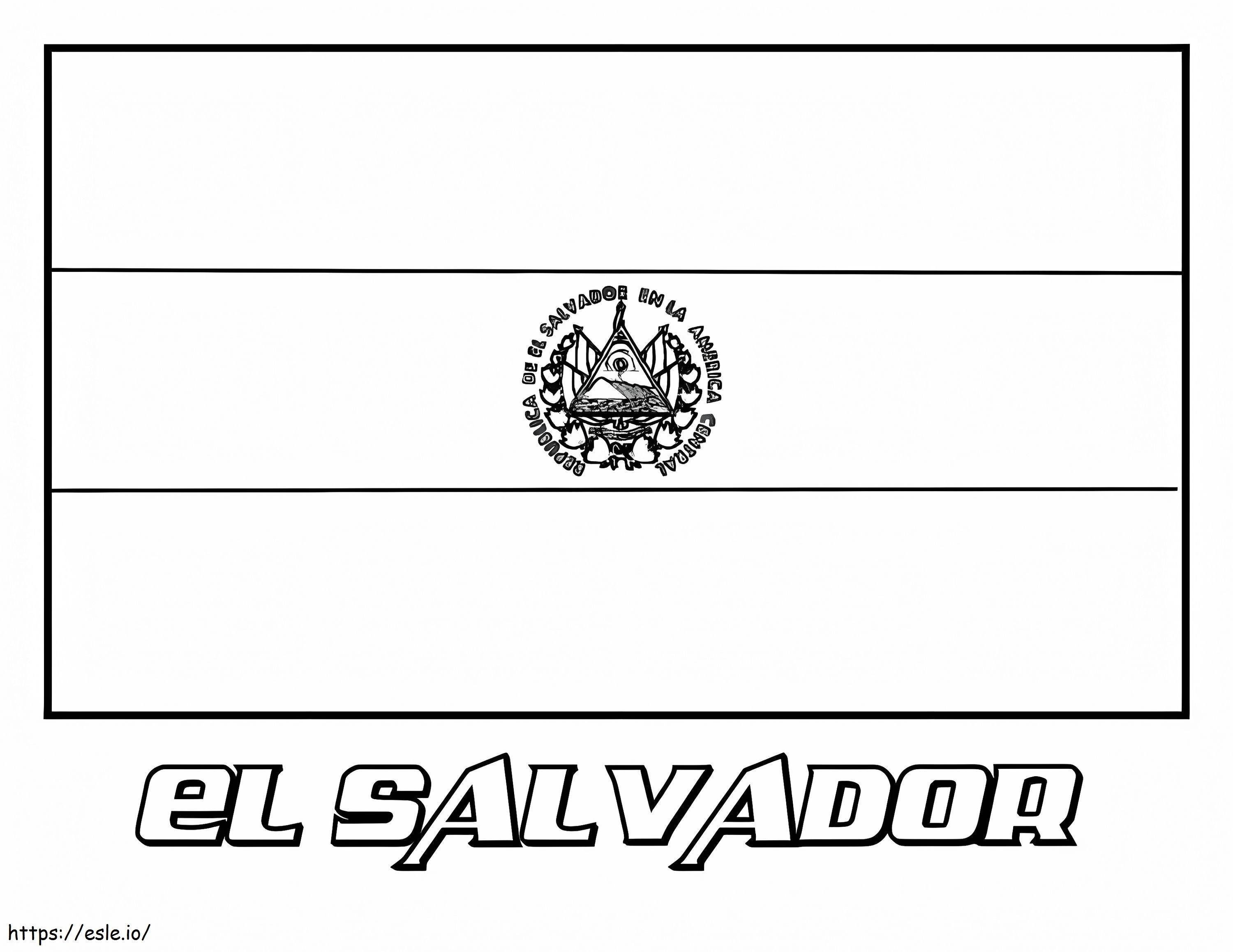 El Salvador Bayrağı boyama