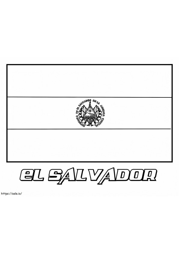 Bandera Salvadoreña para colorear