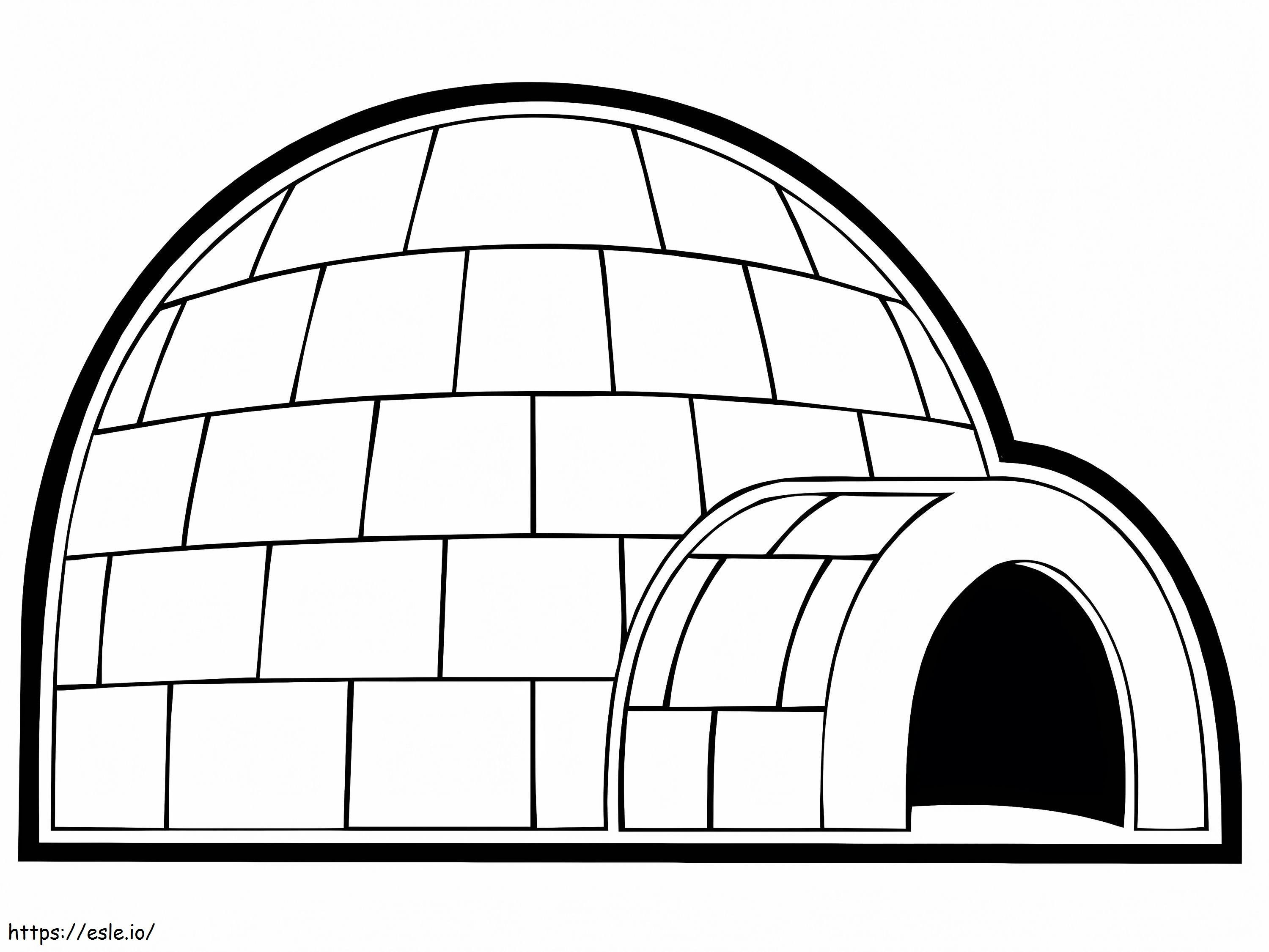 Igloo 4 coloring page