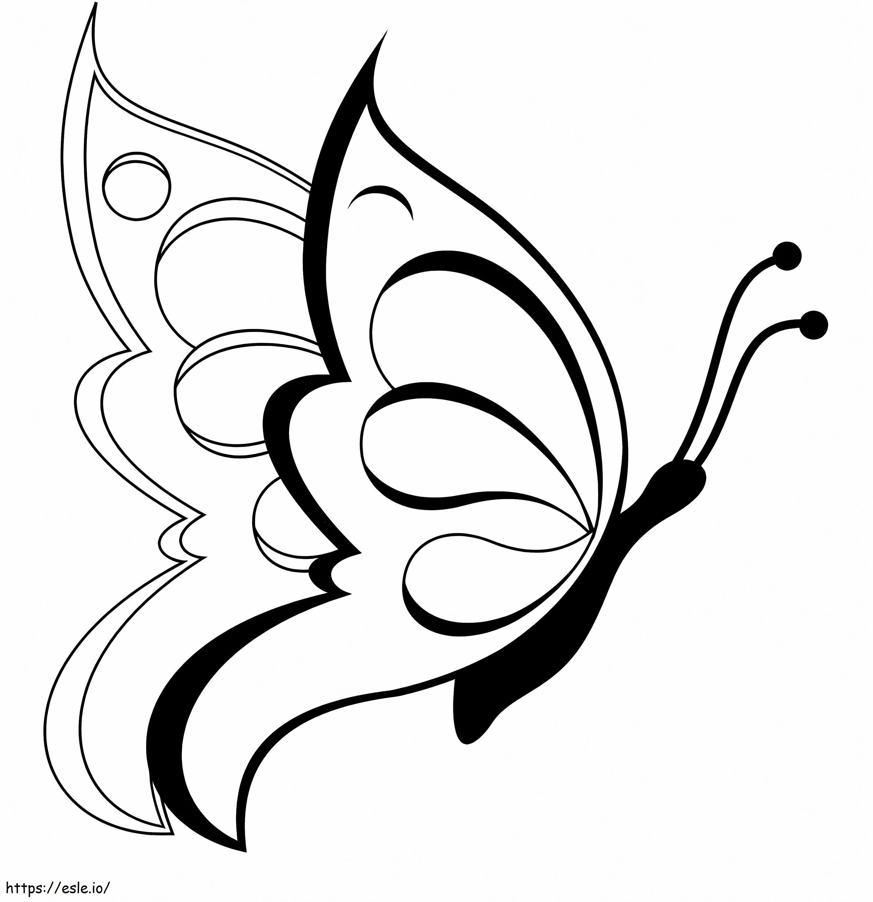 Ein Schmetterling fliegt ausmalbilder