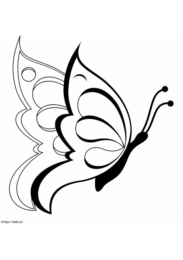蝶が飛ぶ ぬりえ - 塗り絵