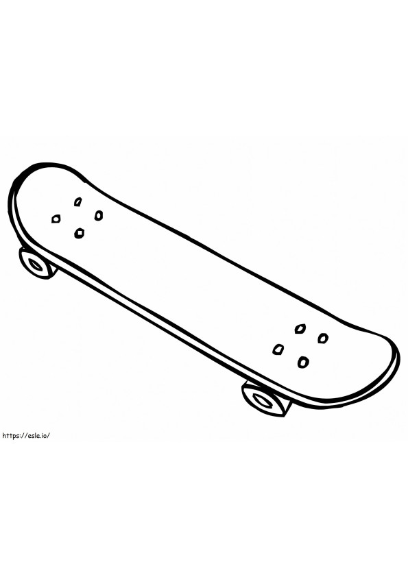Een normaal skateboard kleurplaat