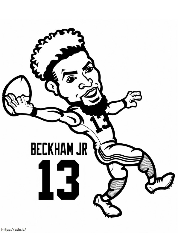 Coloriage Imprimable Odell Beckham Jr. à imprimer dessin