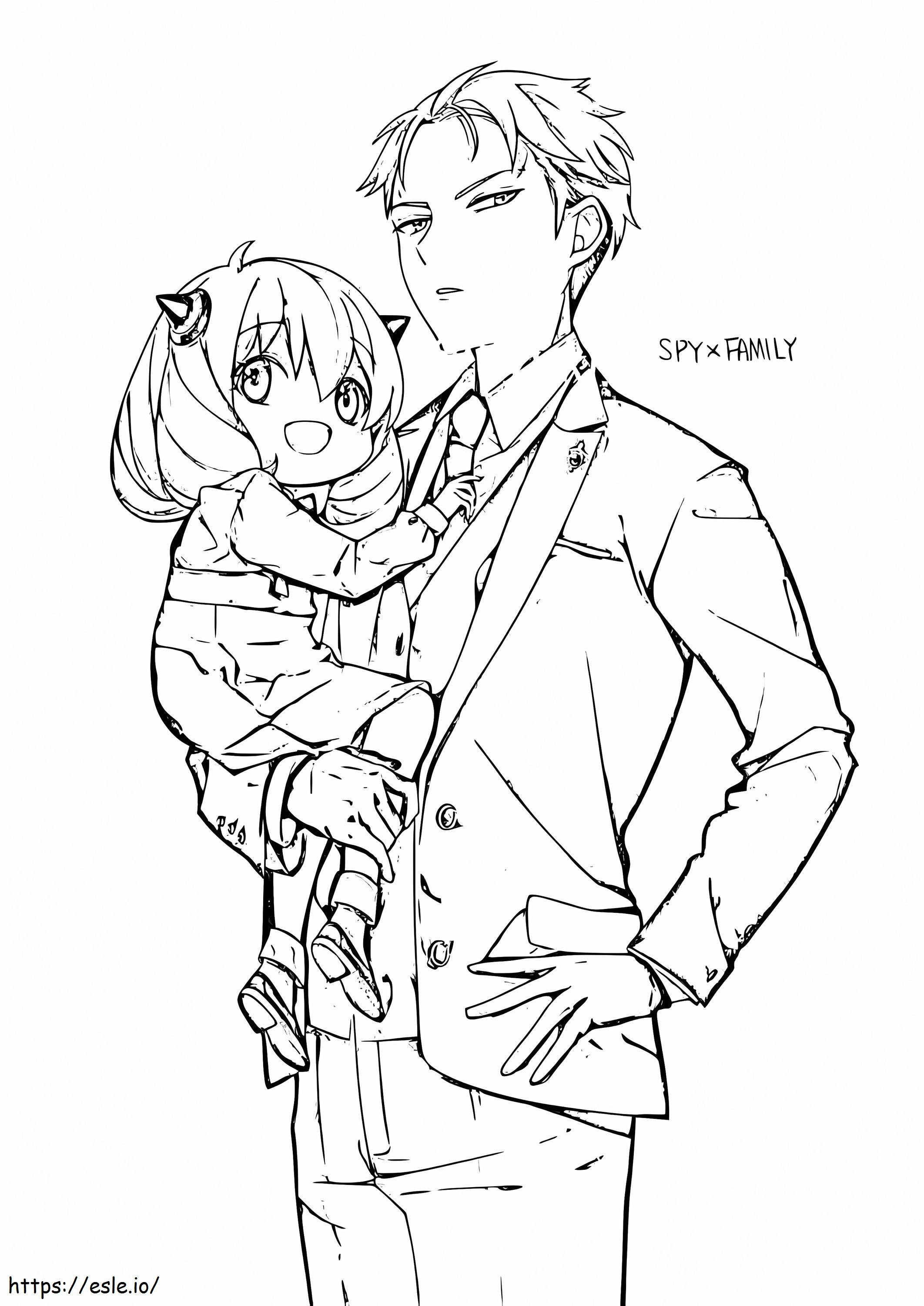 Loid And Anya Forger coloring page