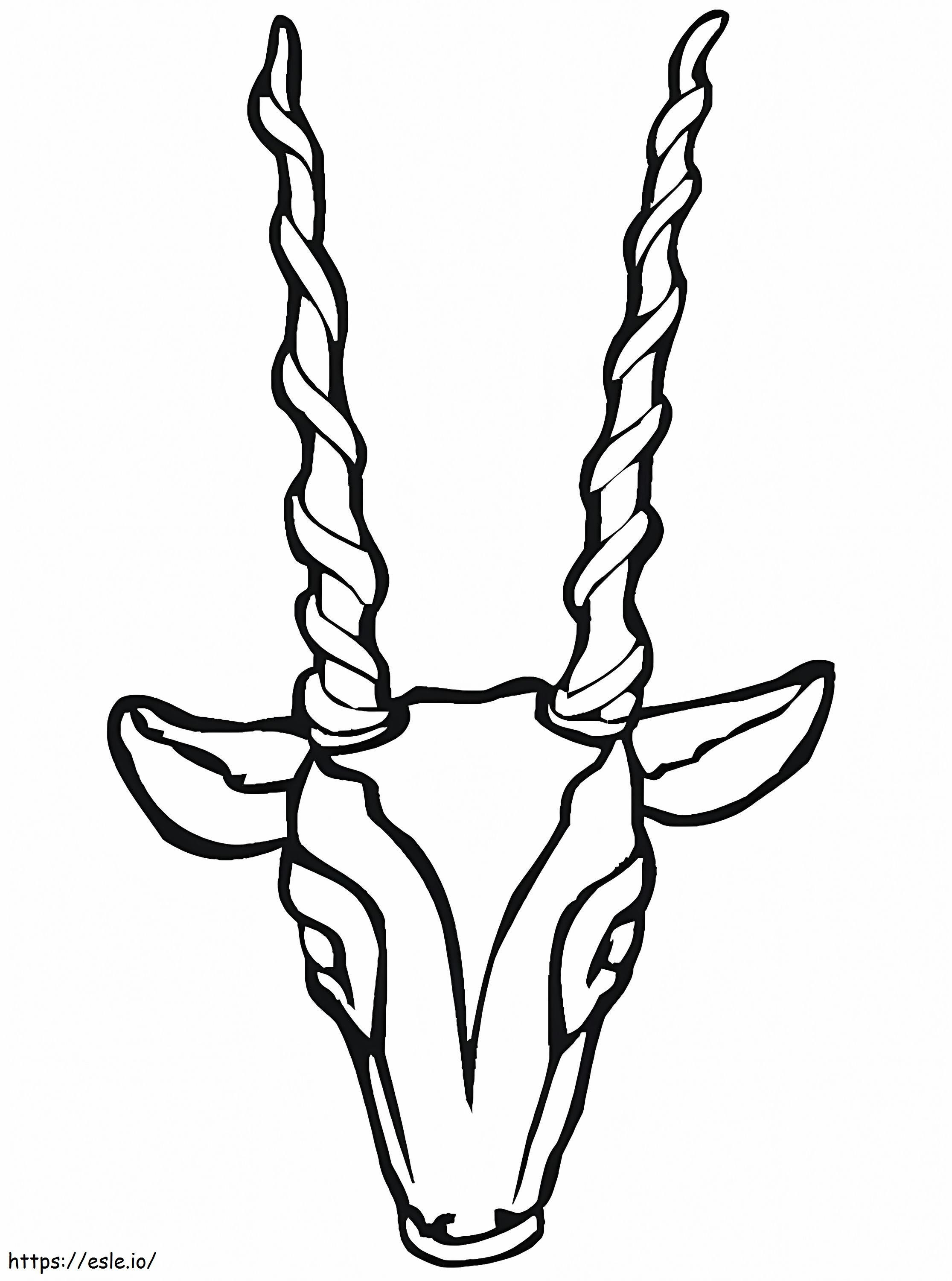 Antelope Head coloring page