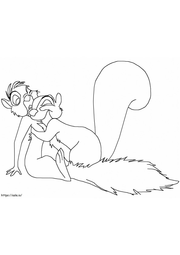 Little Girl Squirrel From Sword In The Stone coloring page
