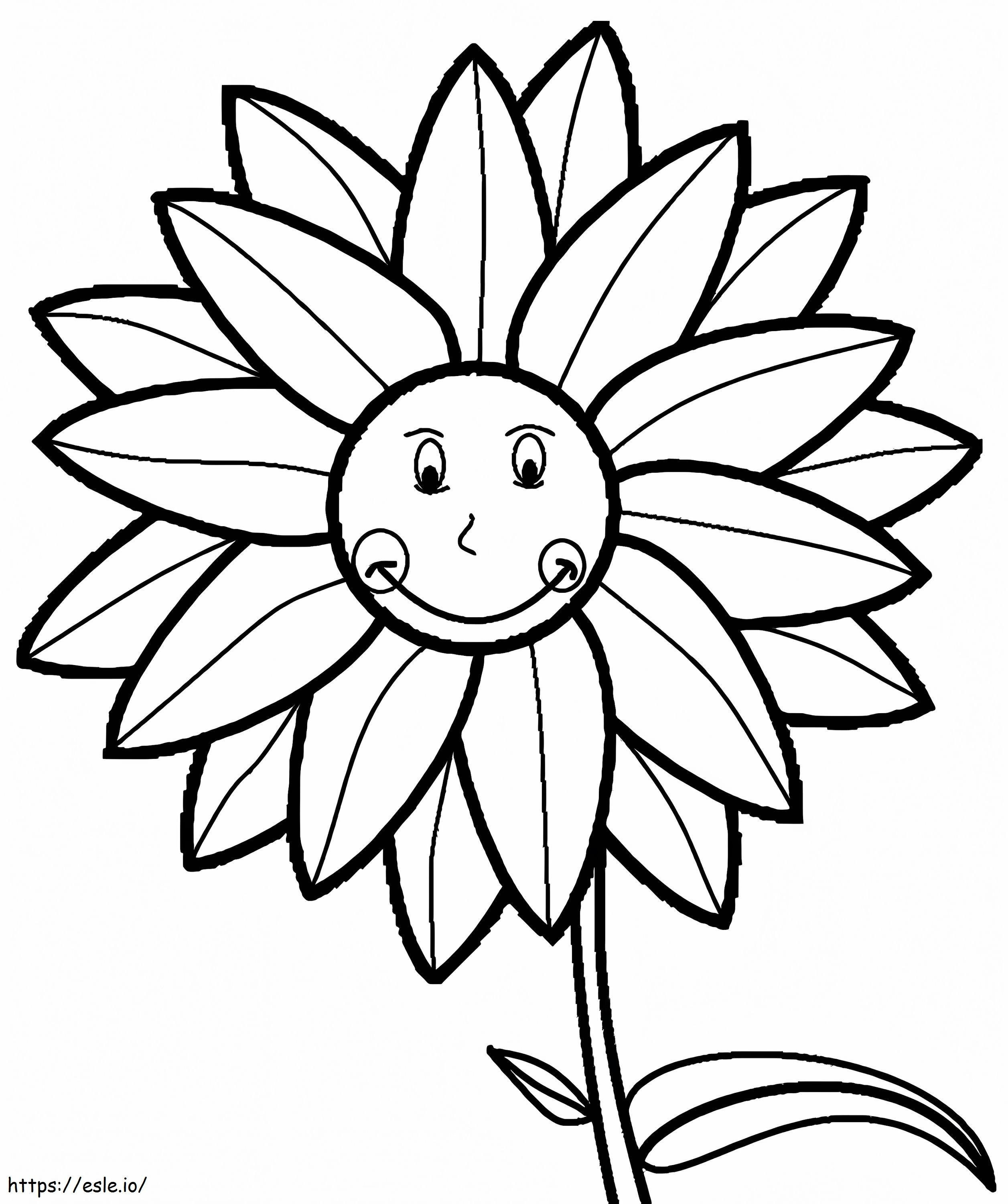Floarea Soarelui Zâmbind de colorat