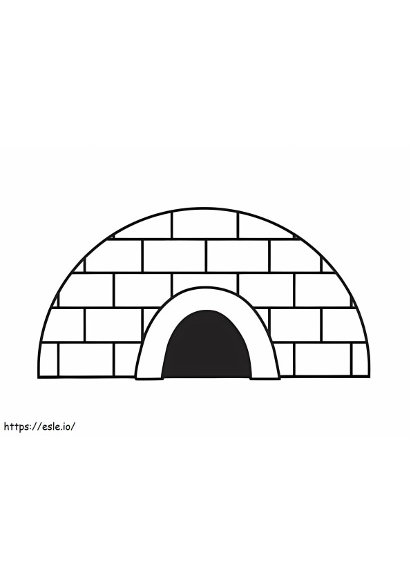 Very Simple Igloo coloring page