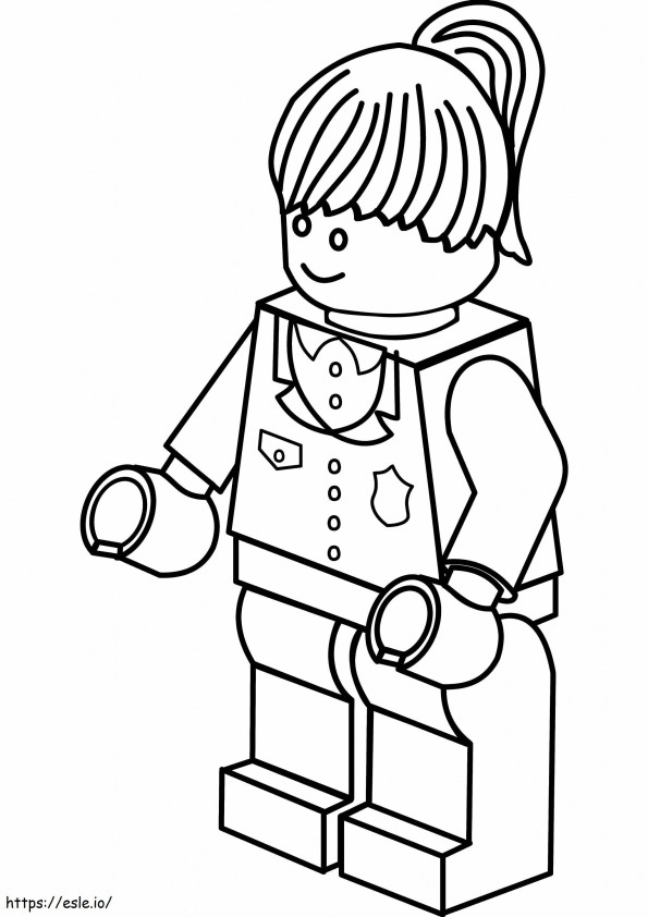 Lego Police Woman coloring page