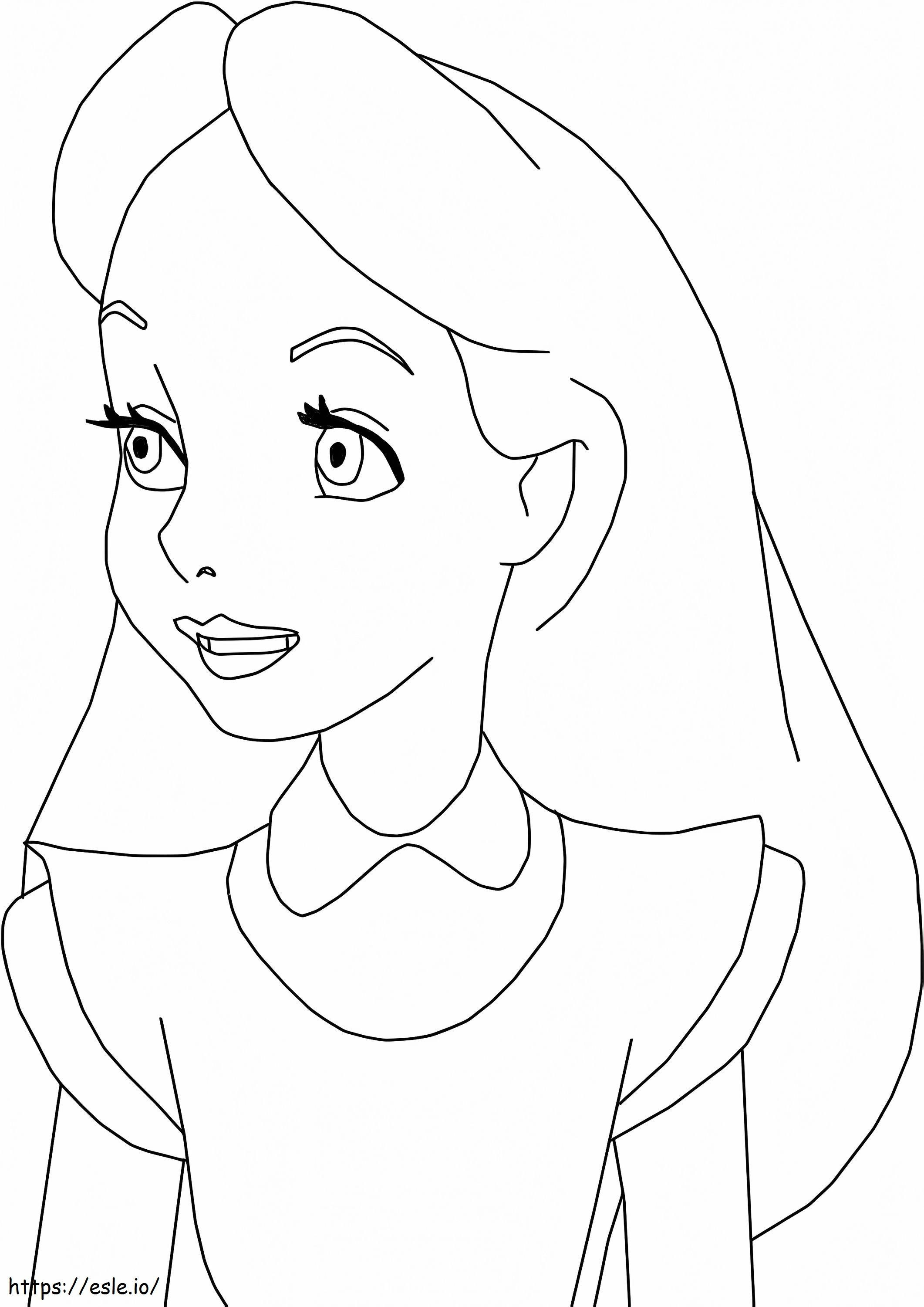Adorable Alice From Alice In Wonderland coloring page