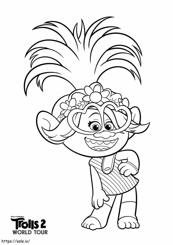Singer Poppy coloring page