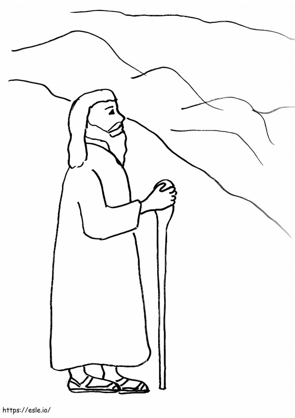 Moses Viewing The Promised Land coloring page