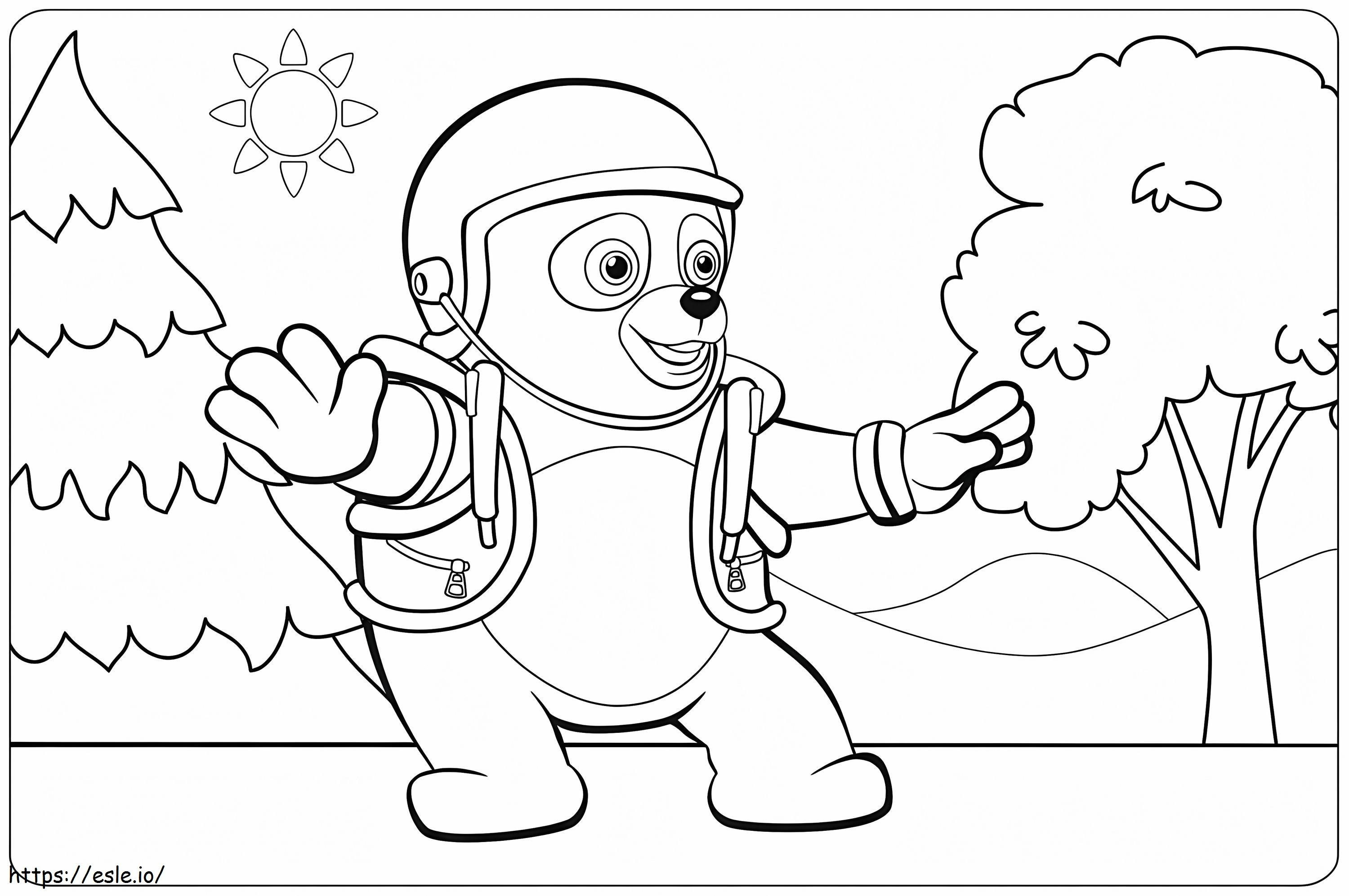 Printable Agent Oso coloring page