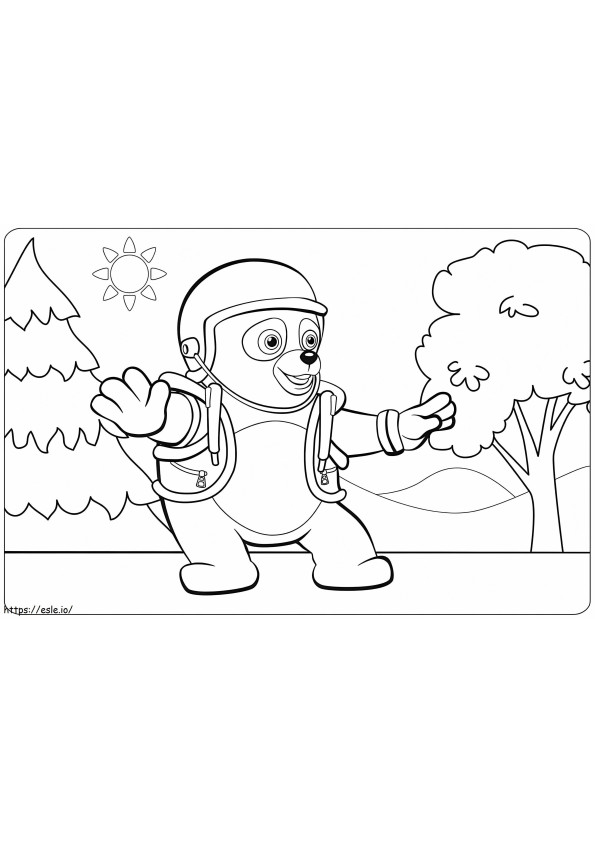 Printable Agent Oso coloring page