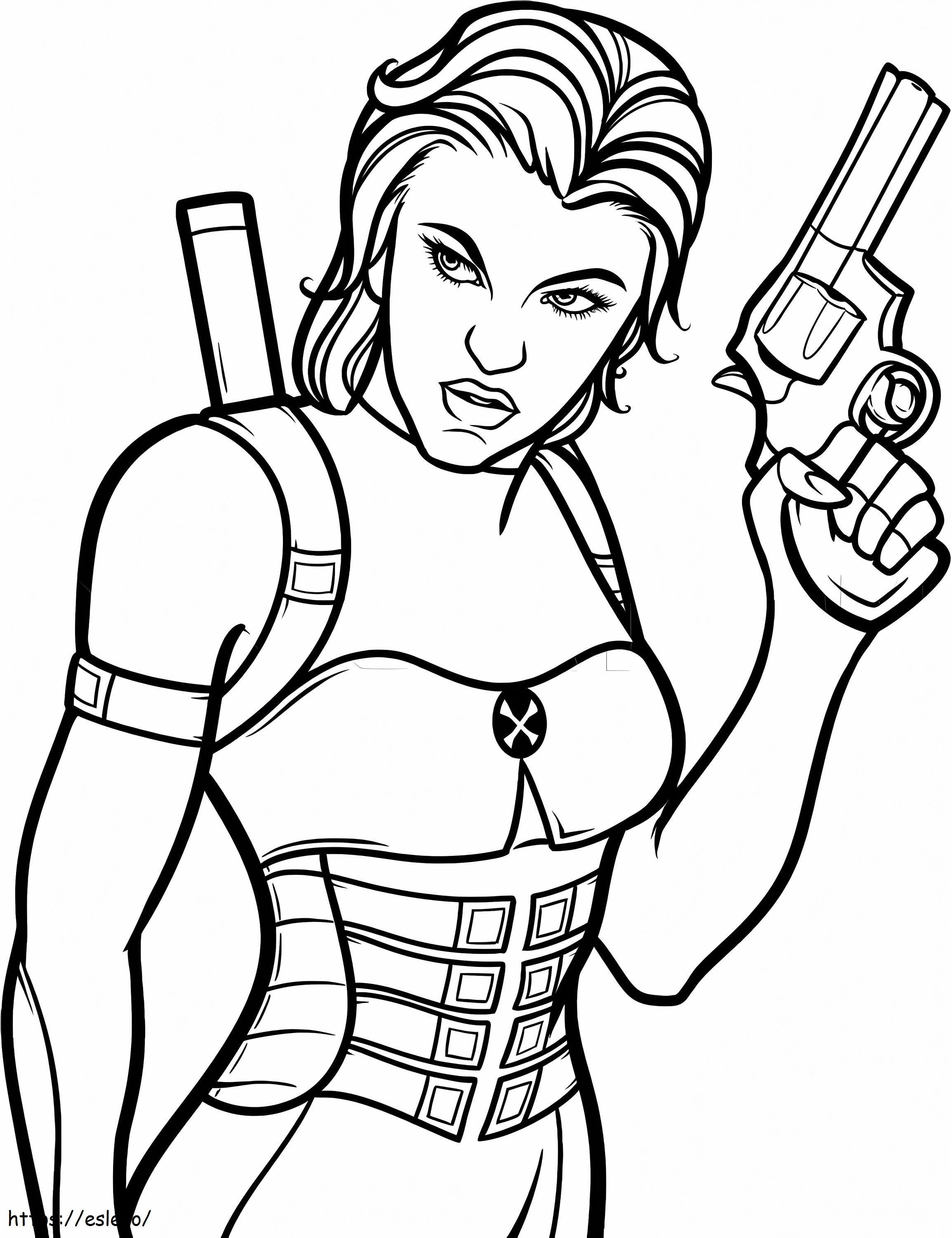 Alice Resident Evil coloring page