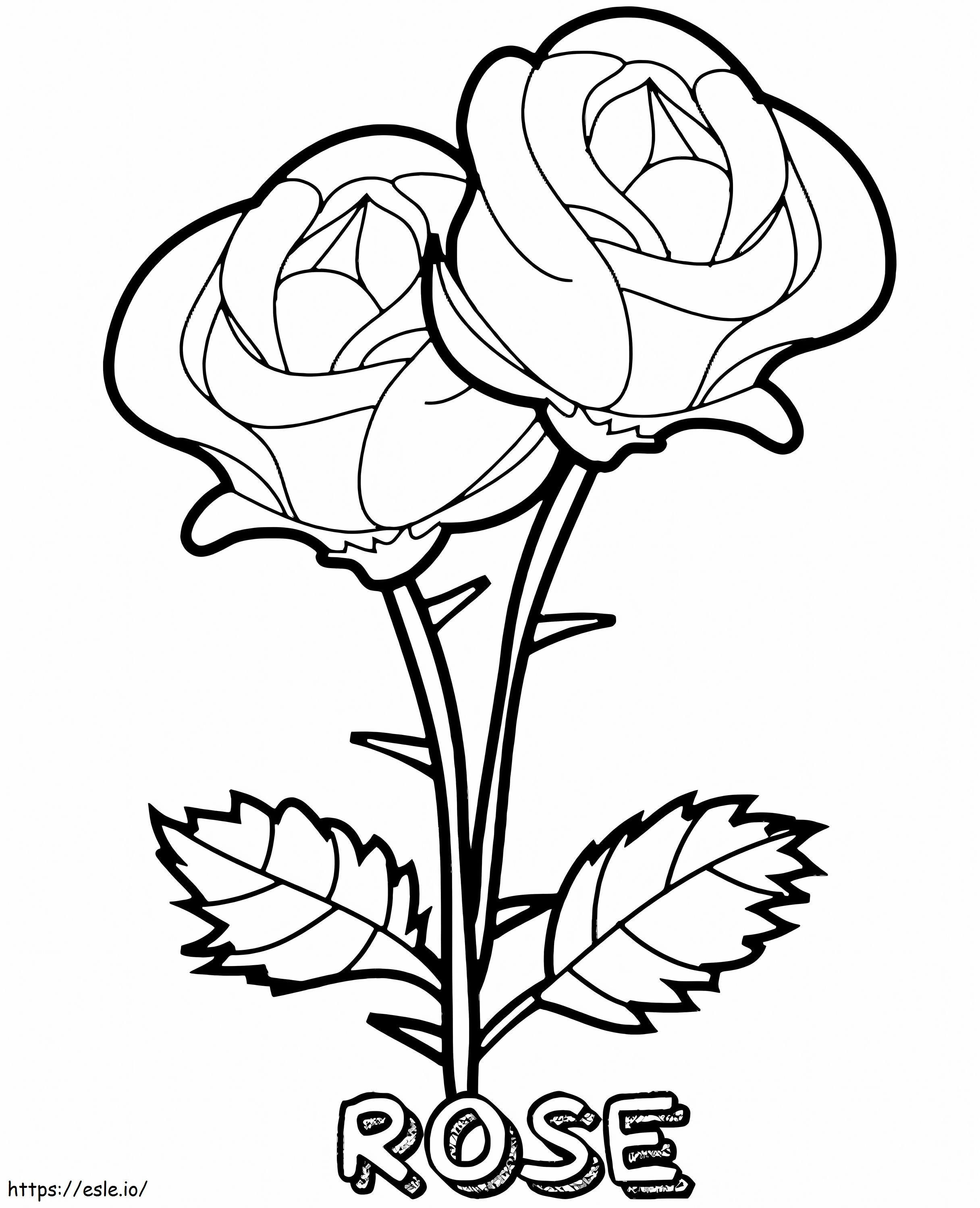 Twin Rose coloring page