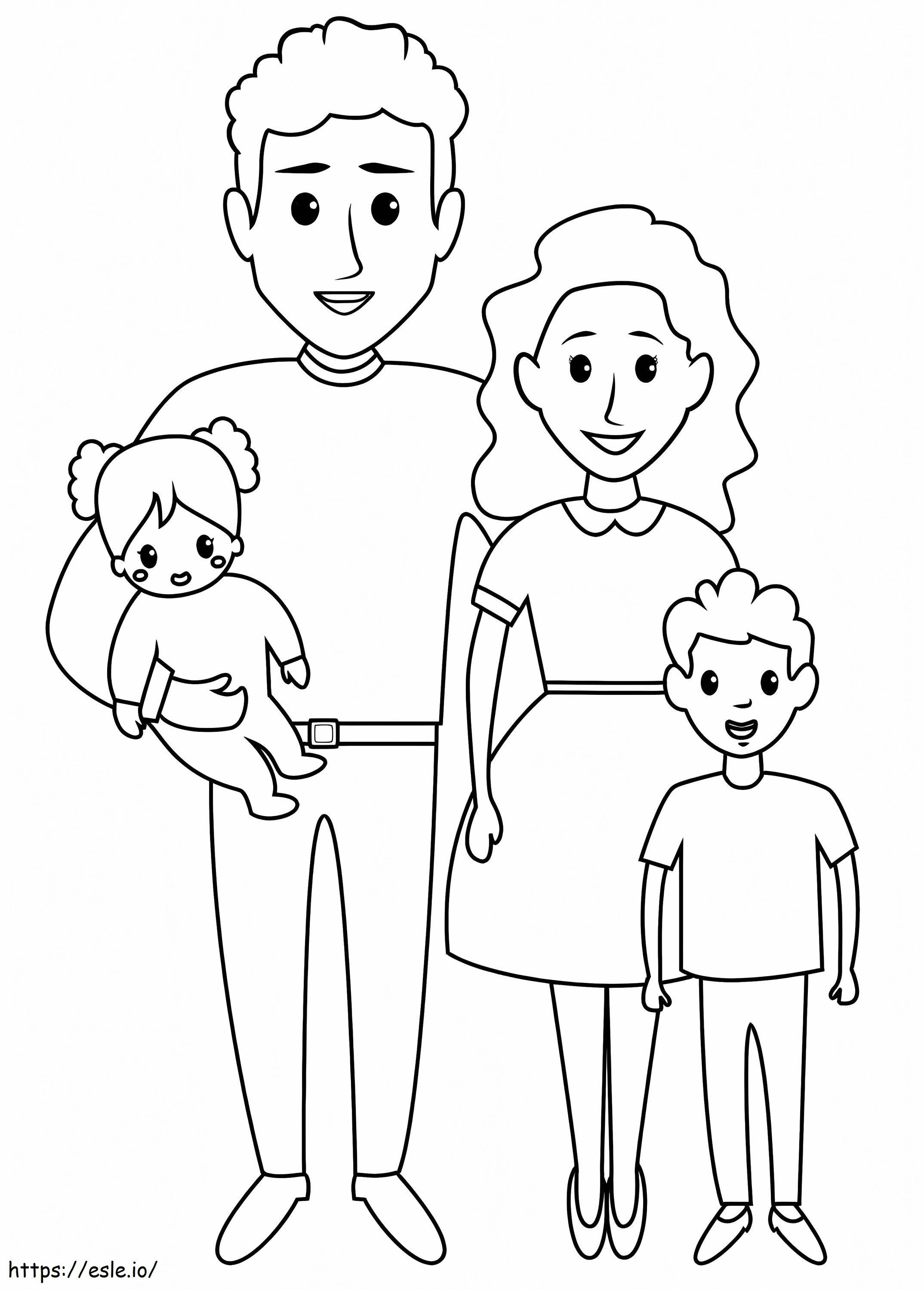 Coloriage Jour de la famille imprimable gratuit à imprimer dessin