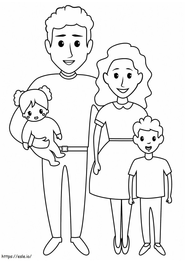 Coloriage Jour de la famille imprimable gratuit à imprimer dessin