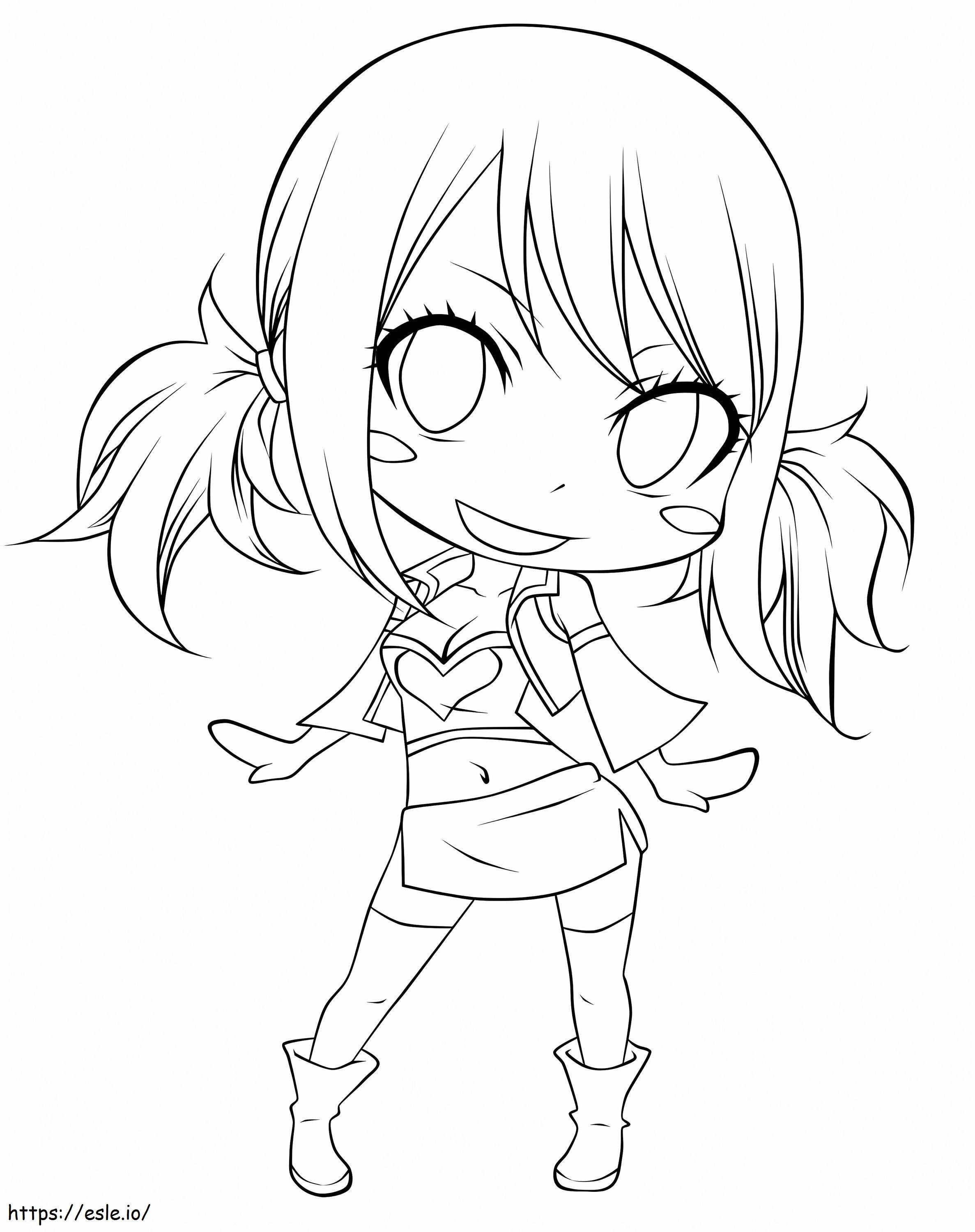 Chibi Lucy Heartfilia 3 coloring page