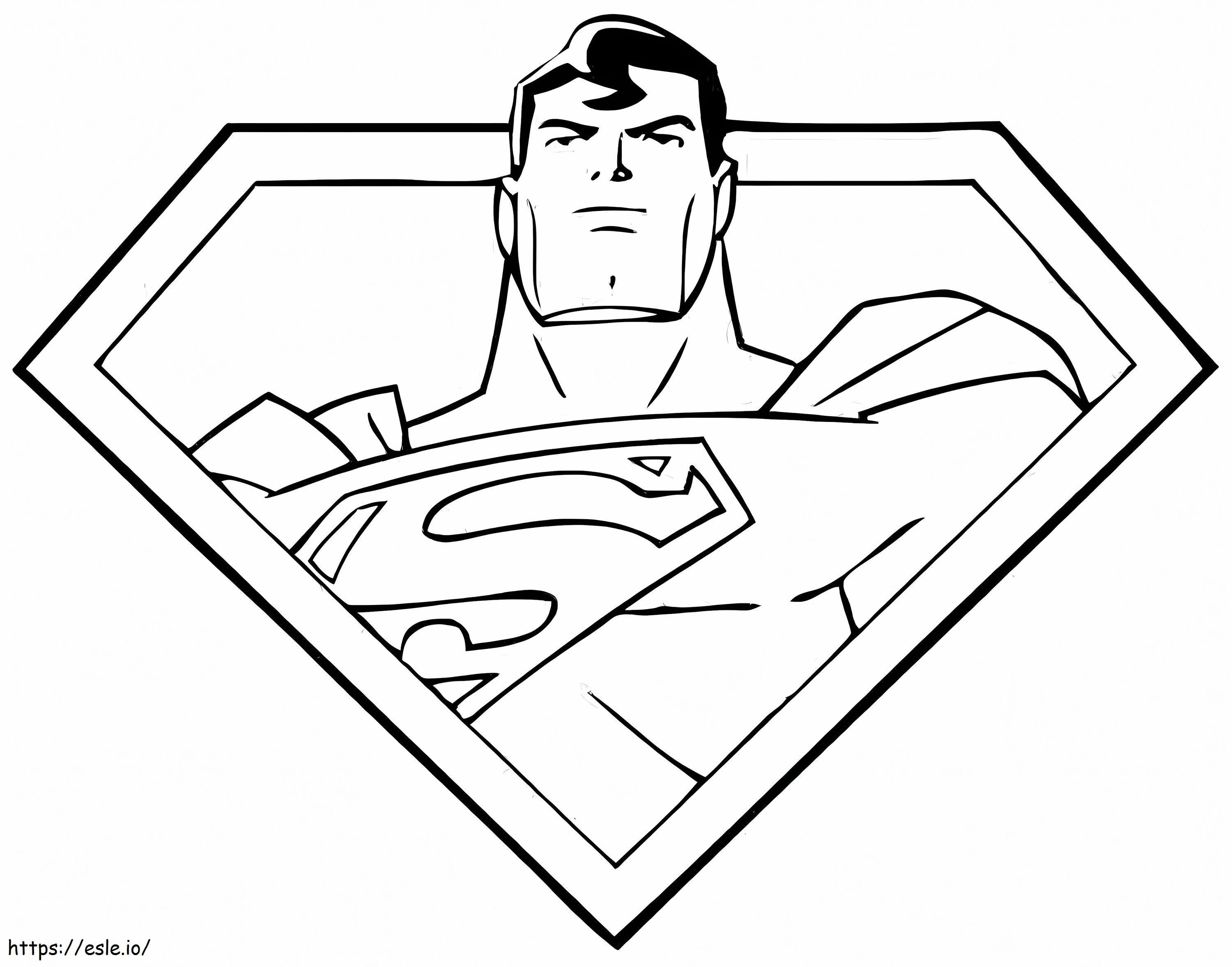 Superman e símbolo para colorir