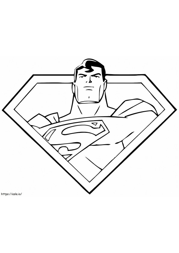 Superman And Symbol coloring page