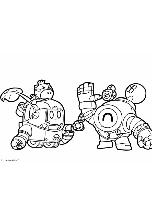 Sprout And Nani Brawl Stars coloring page