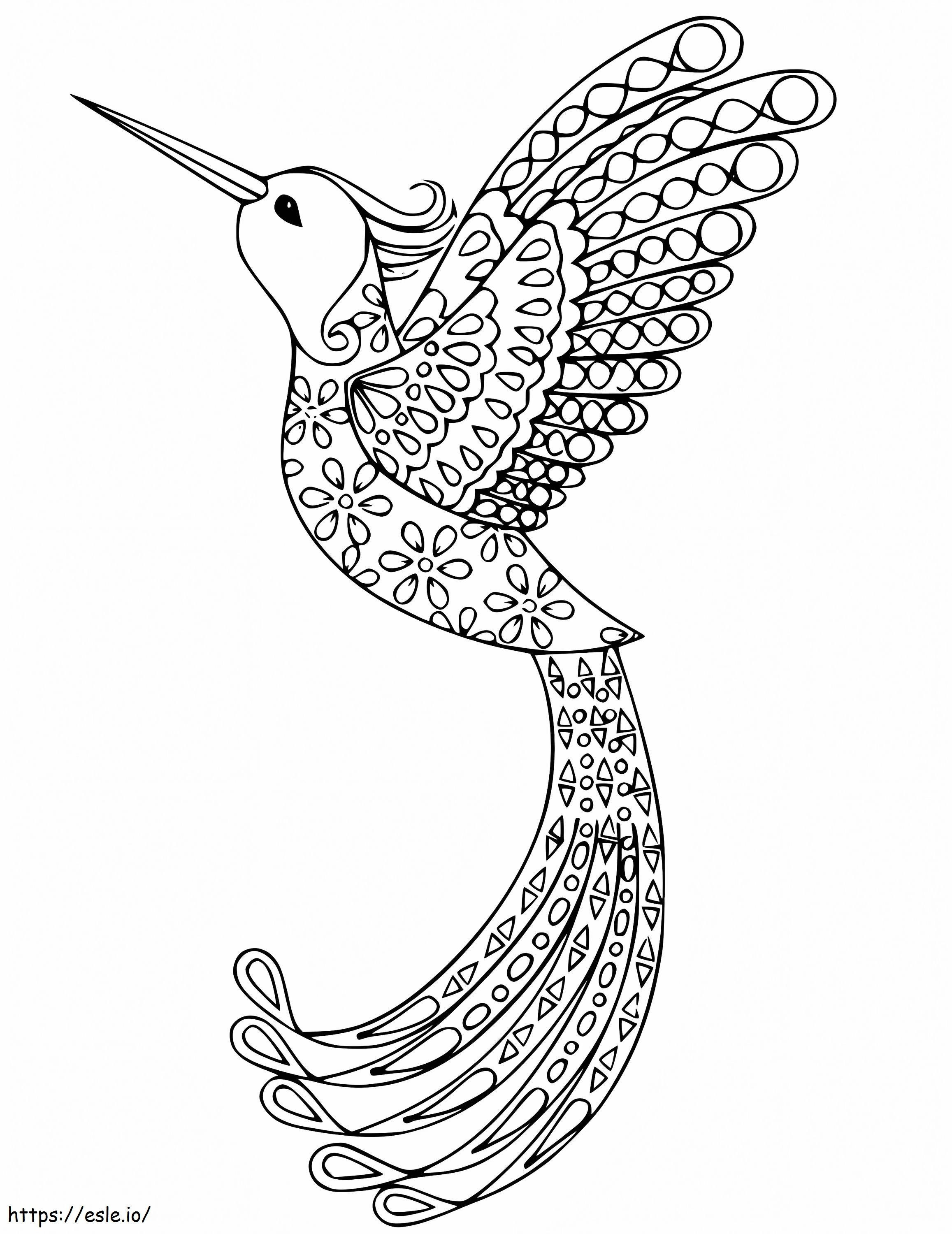 Coloriage Merveilleux oiseau de paradis à imprimer dessin
