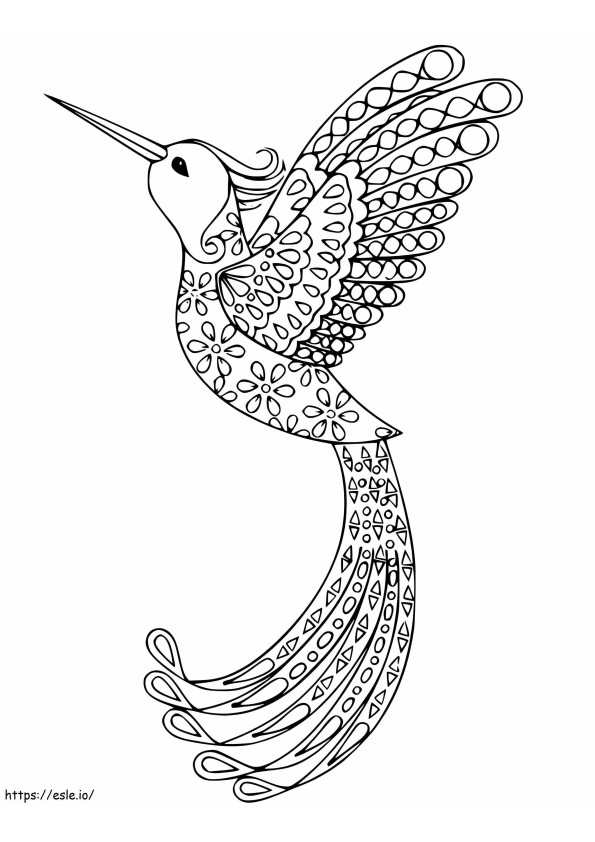 Coloriage Merveilleux oiseau de paradis à imprimer dessin