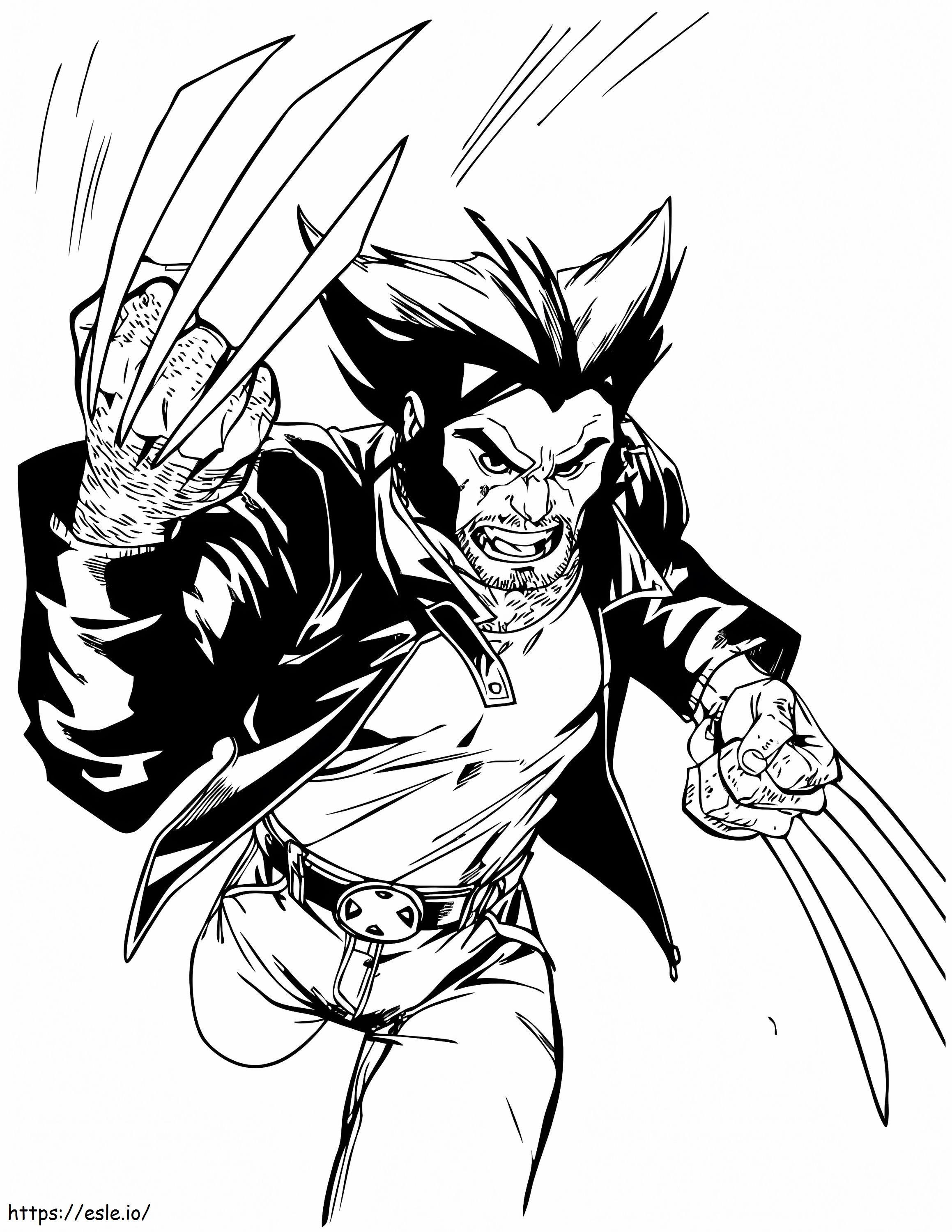 Lari Wolverine Gambar Mewarnai