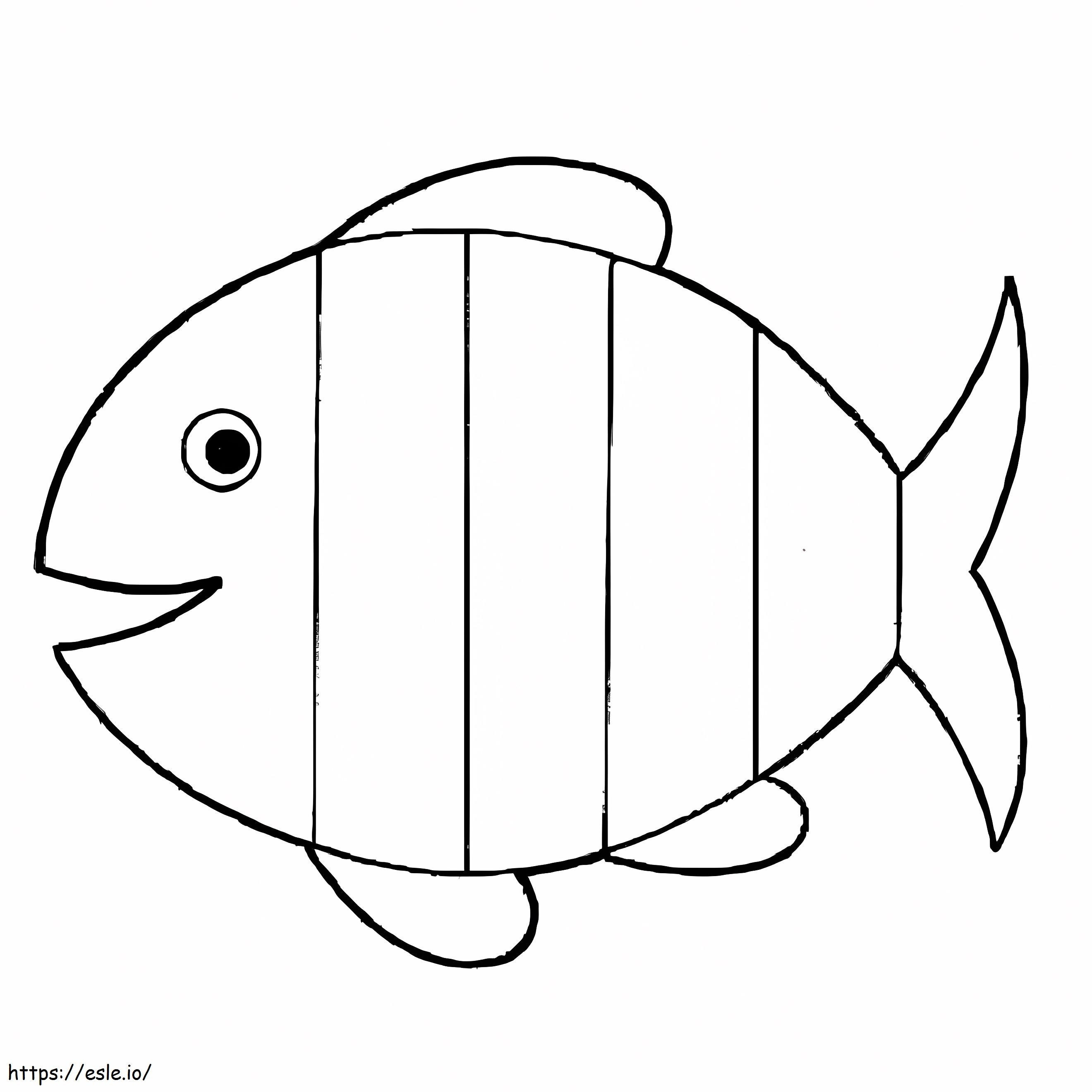 Pește Fericit de colorat