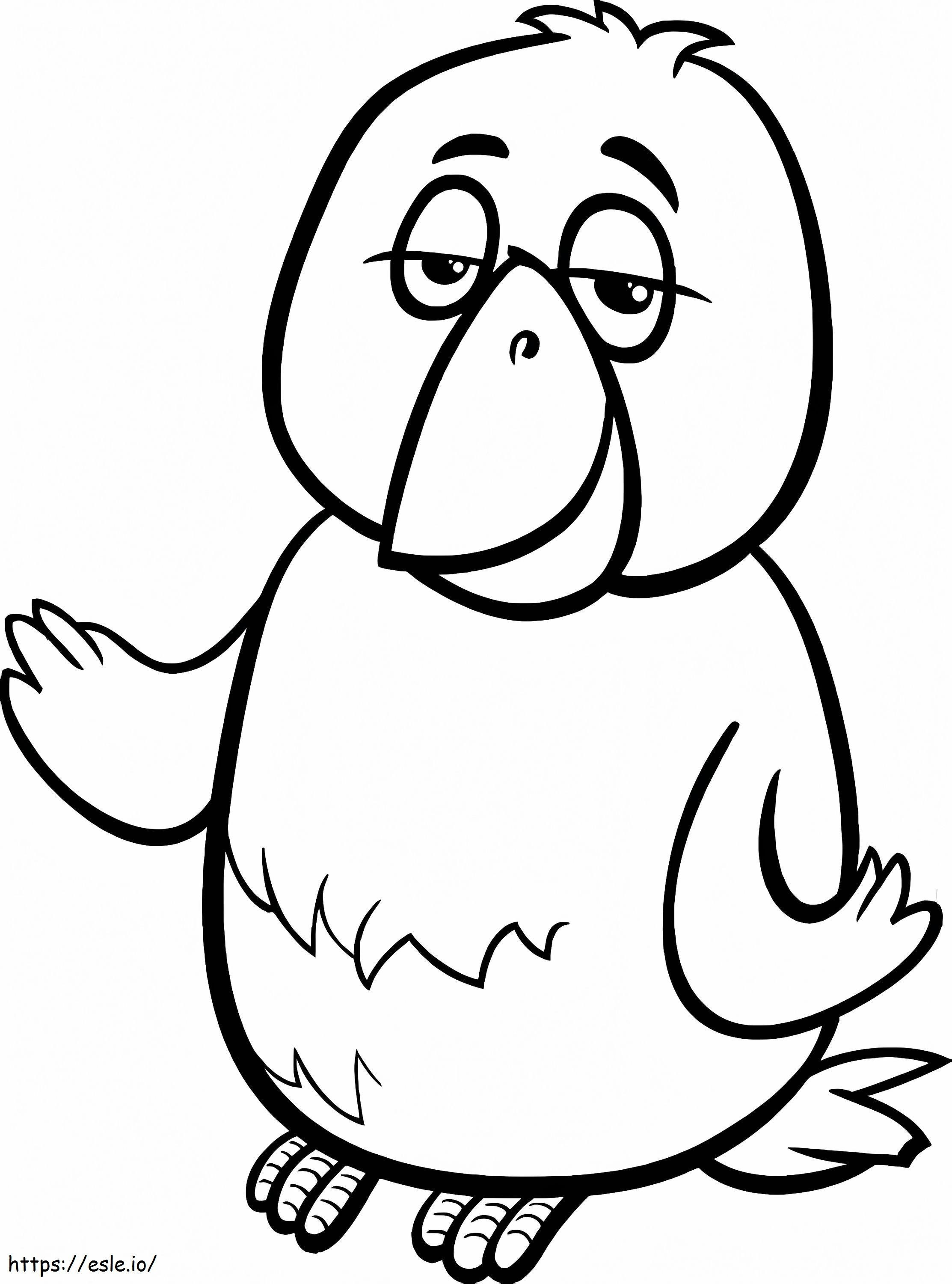 Stupid Bird Canary coloring page