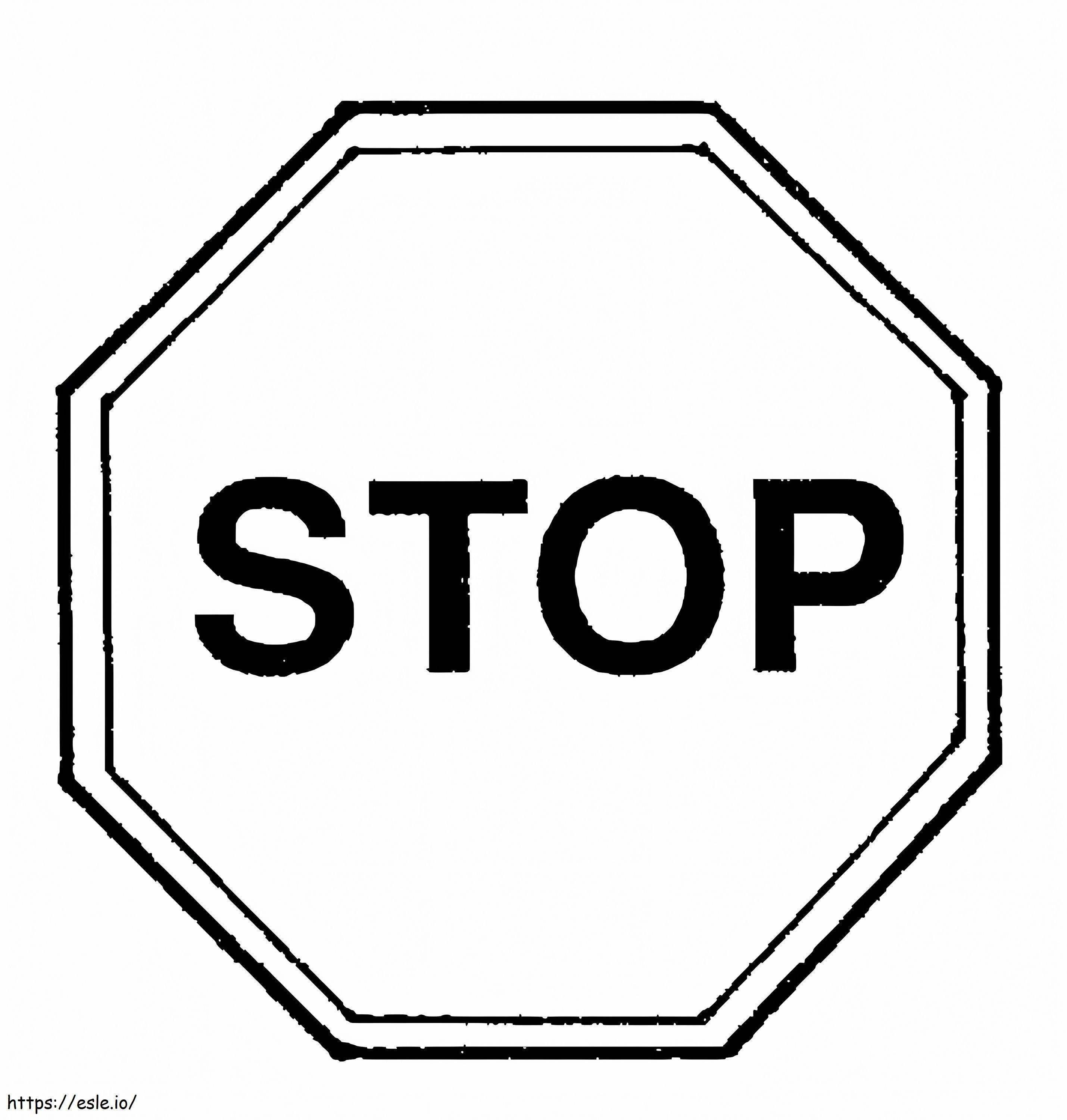Stop Sign 1 coloring page