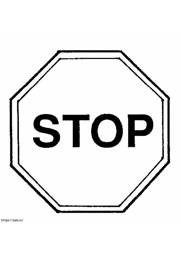 Stop Sign 1 coloring page