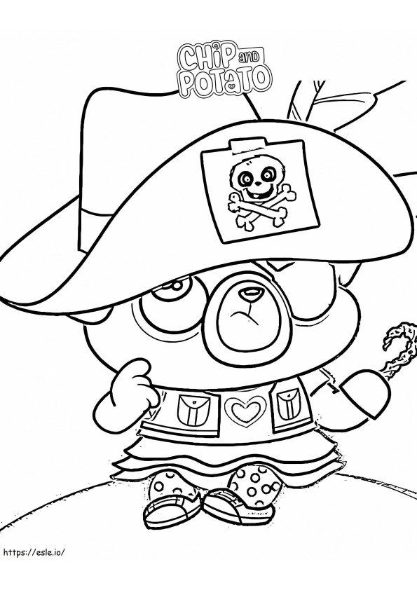 Pirate Chip coloring page