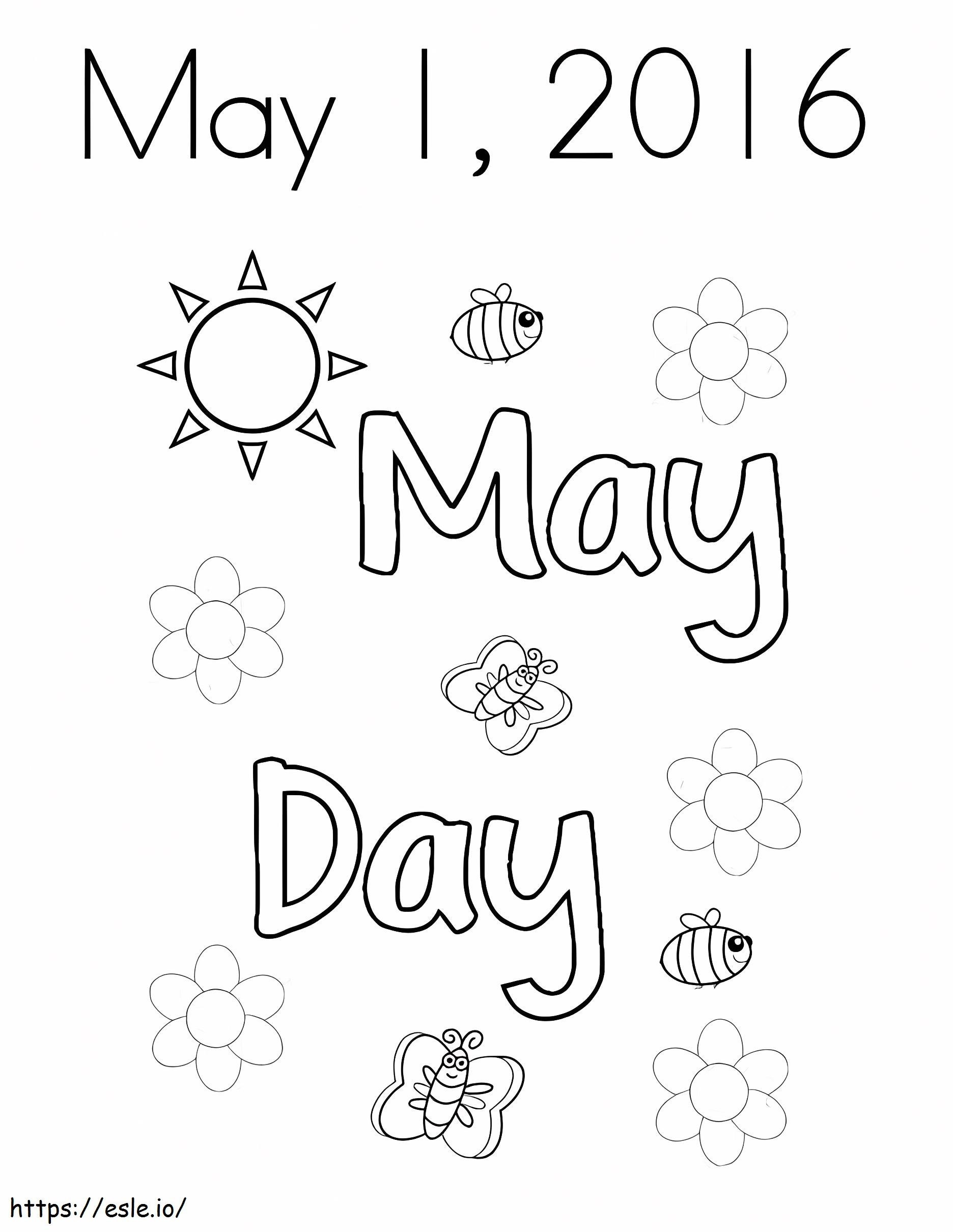 May Day 7 coloring page