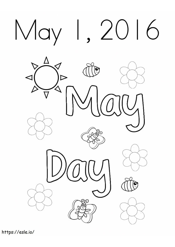 May Day 7 coloring page