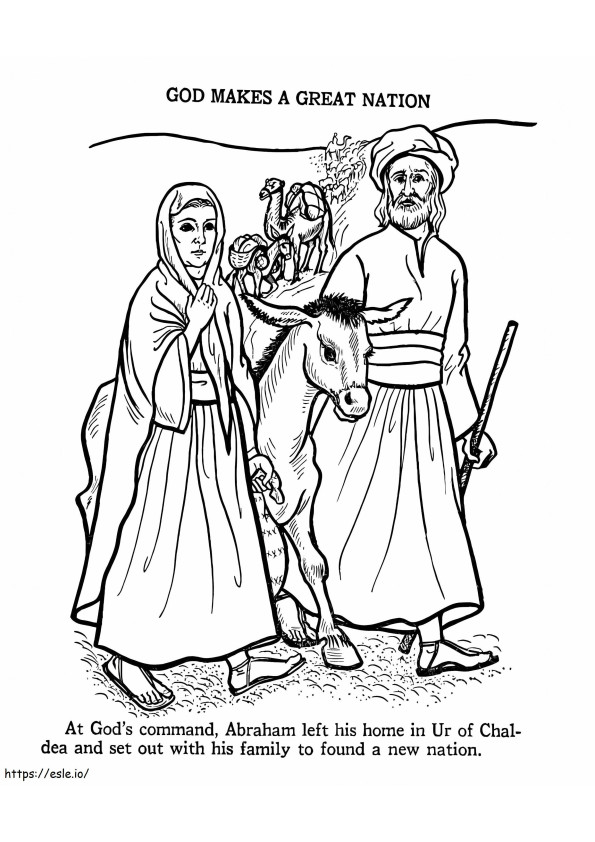 Abraham Dan Sara 2 Gambar Mewarnai